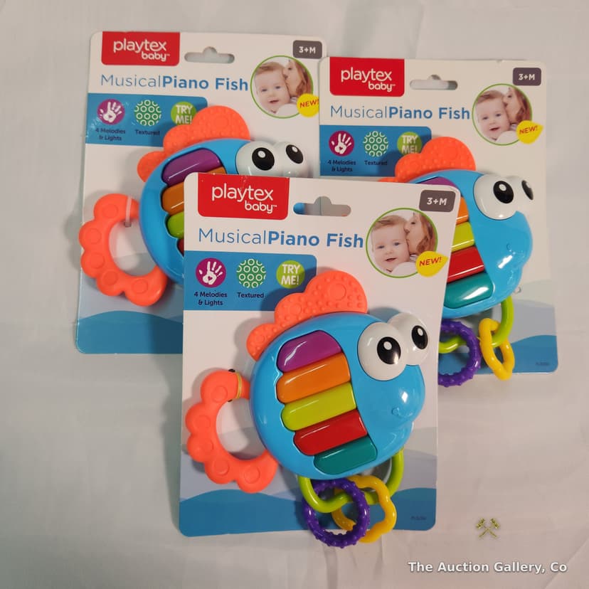 Playtex Baby Musical Piano Fish (3) & Fisher-Price Soothie Taco, New โ photo 4