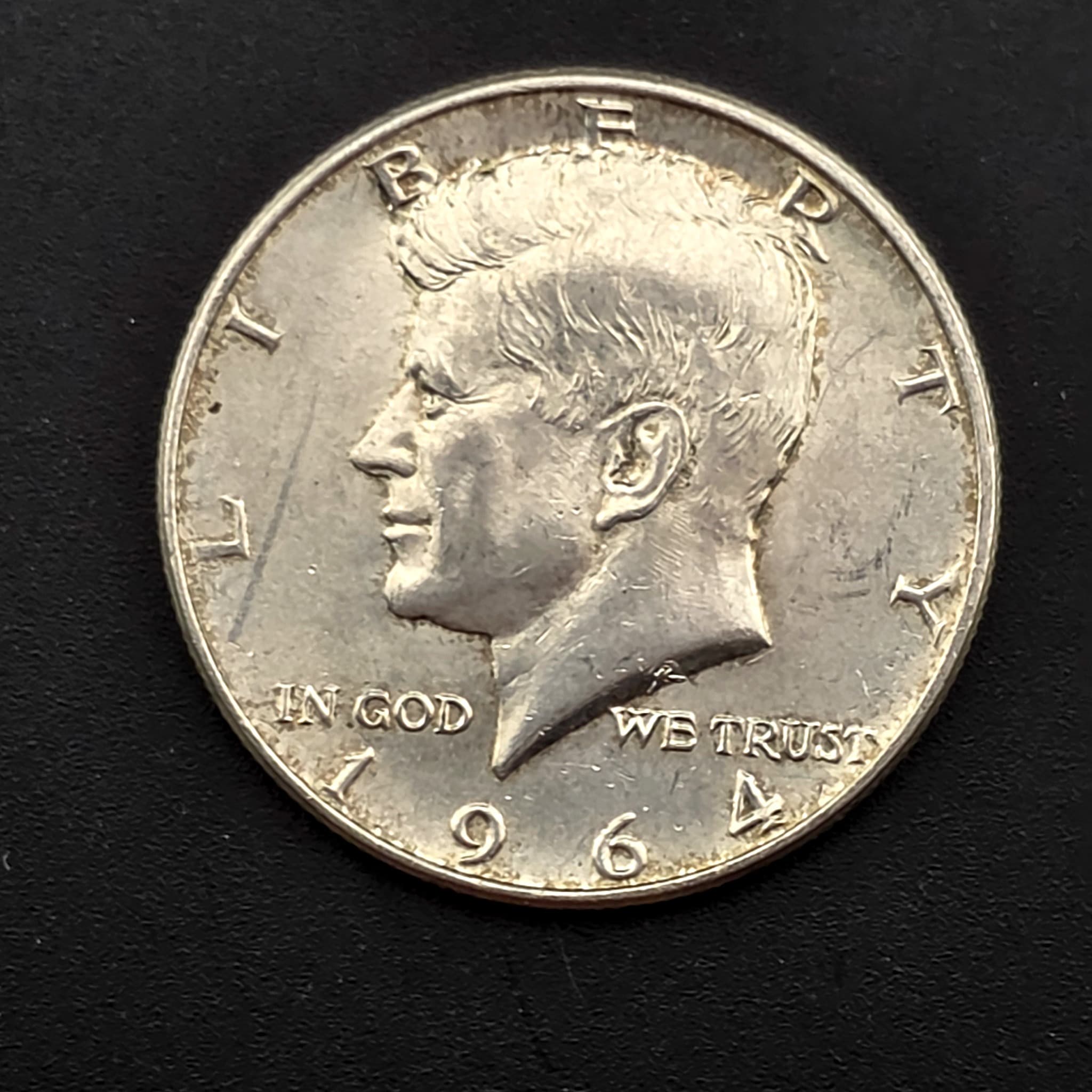 1964 Kennedy Half Dollar, 90% Silver