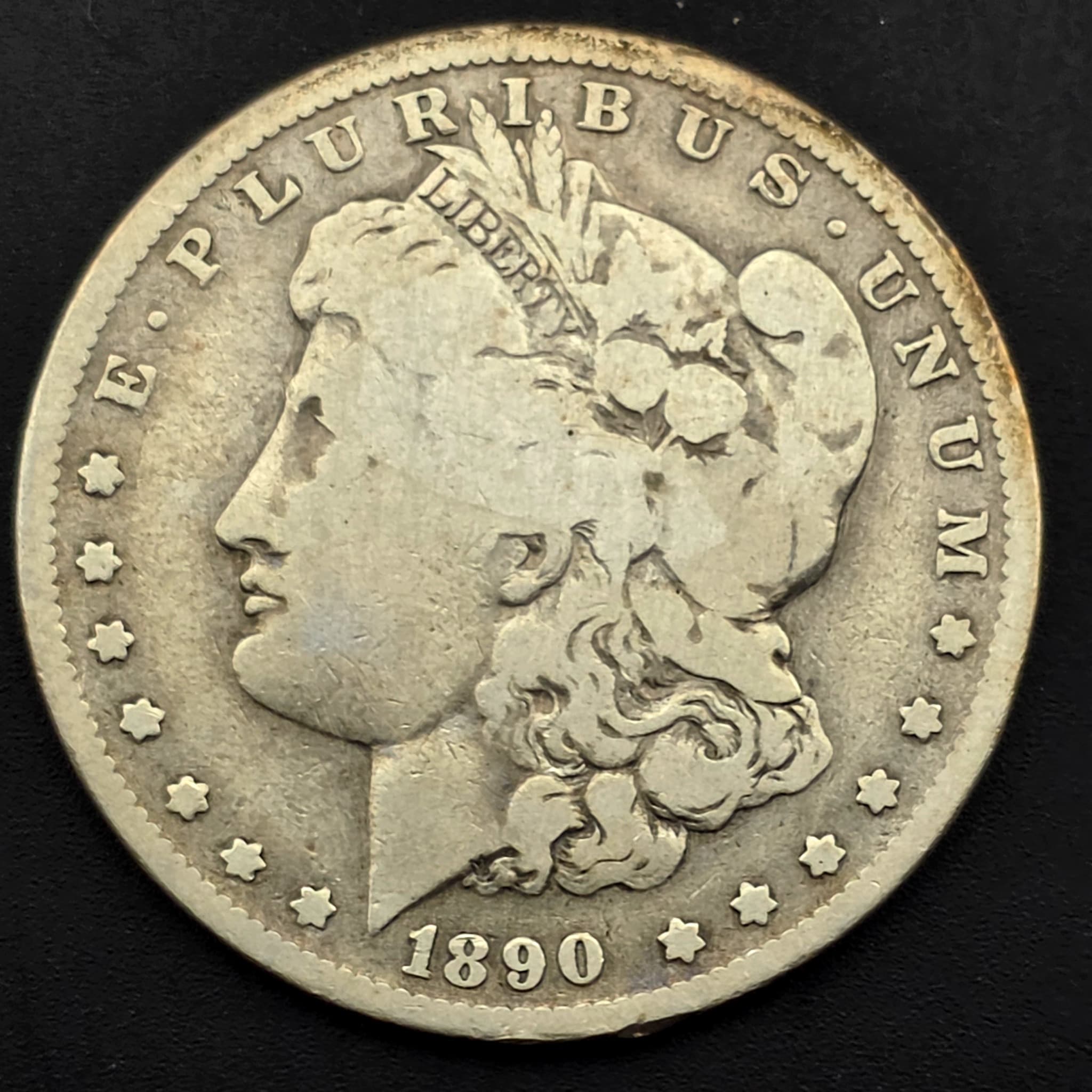 1890-O Morgan Silver Dollar, 90% Silver