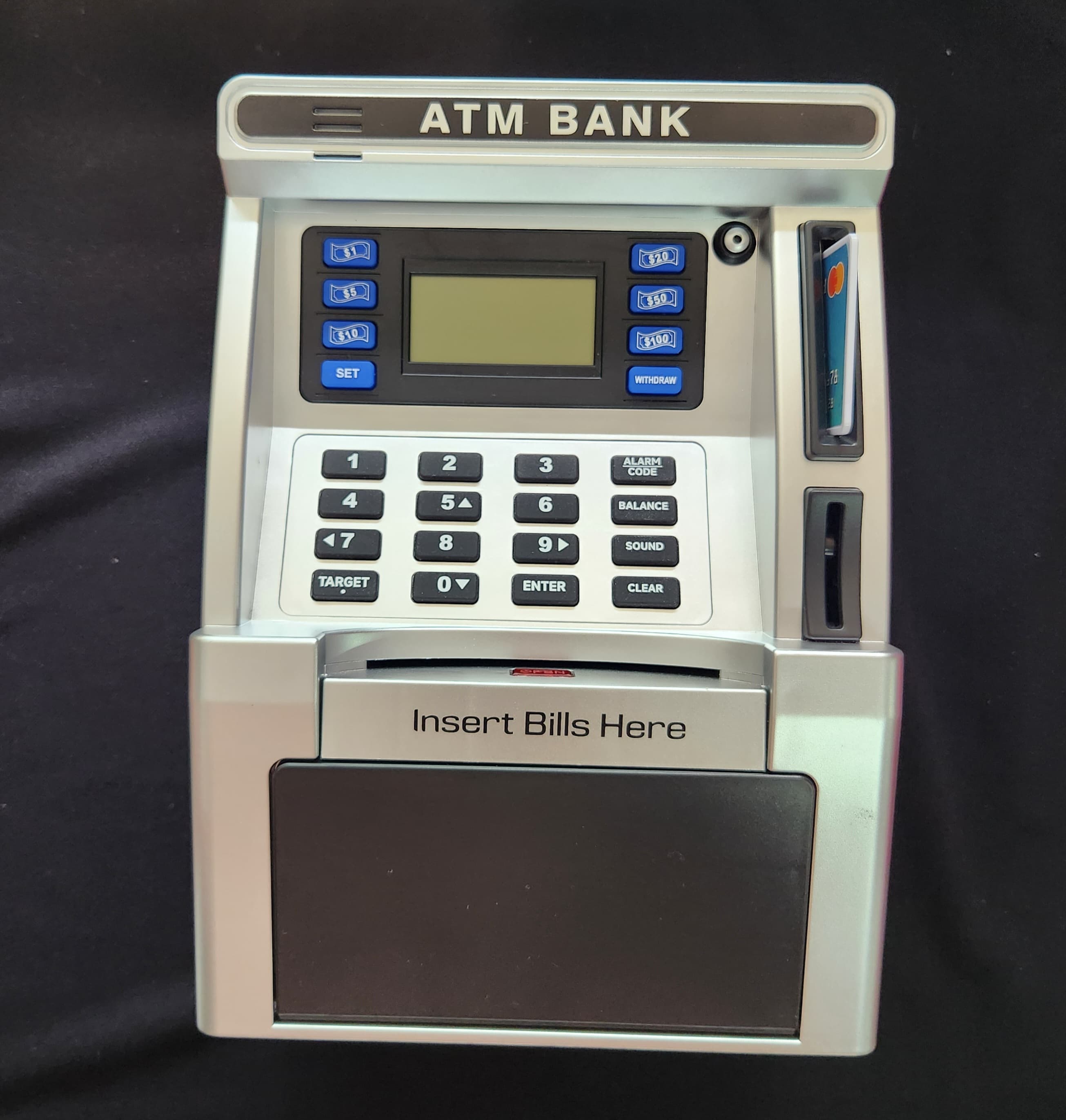 ATM Piggy Bank - Bill Feeder, Coin Recognition, Balance Calculator, with Debit Card