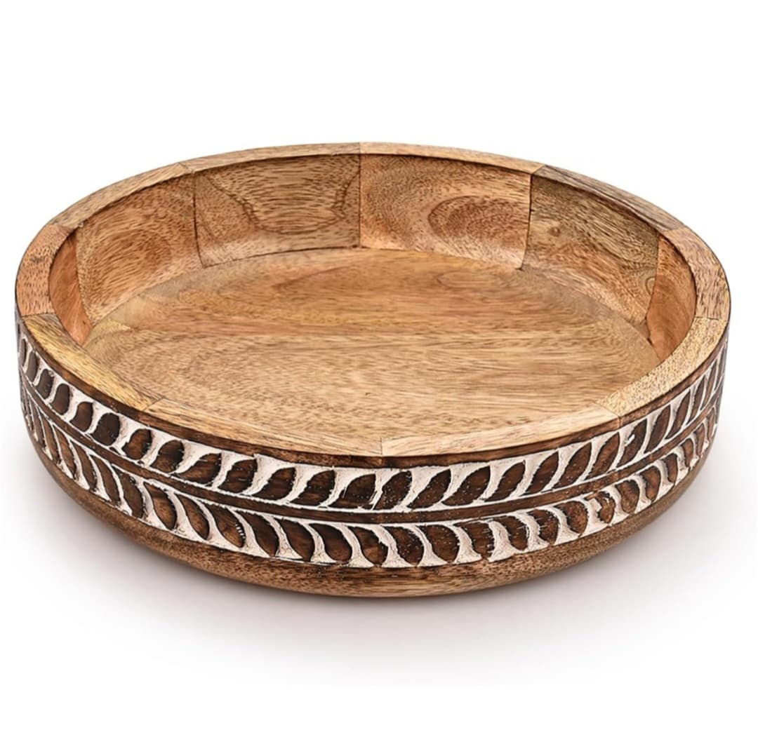 Decorative Wooden Bowl (10x10x2.5)