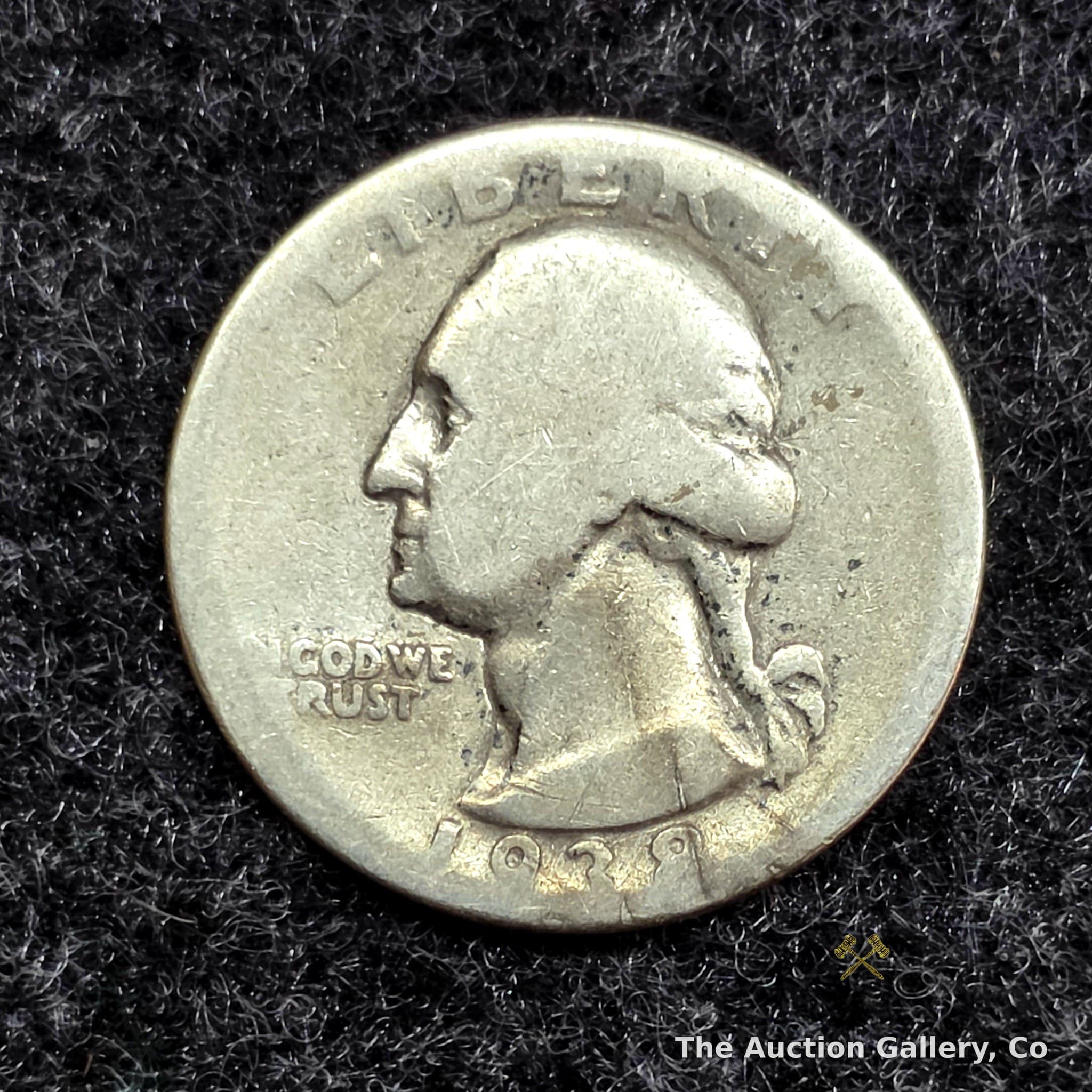 1938 Washington Silver Quarter, 90% Silver