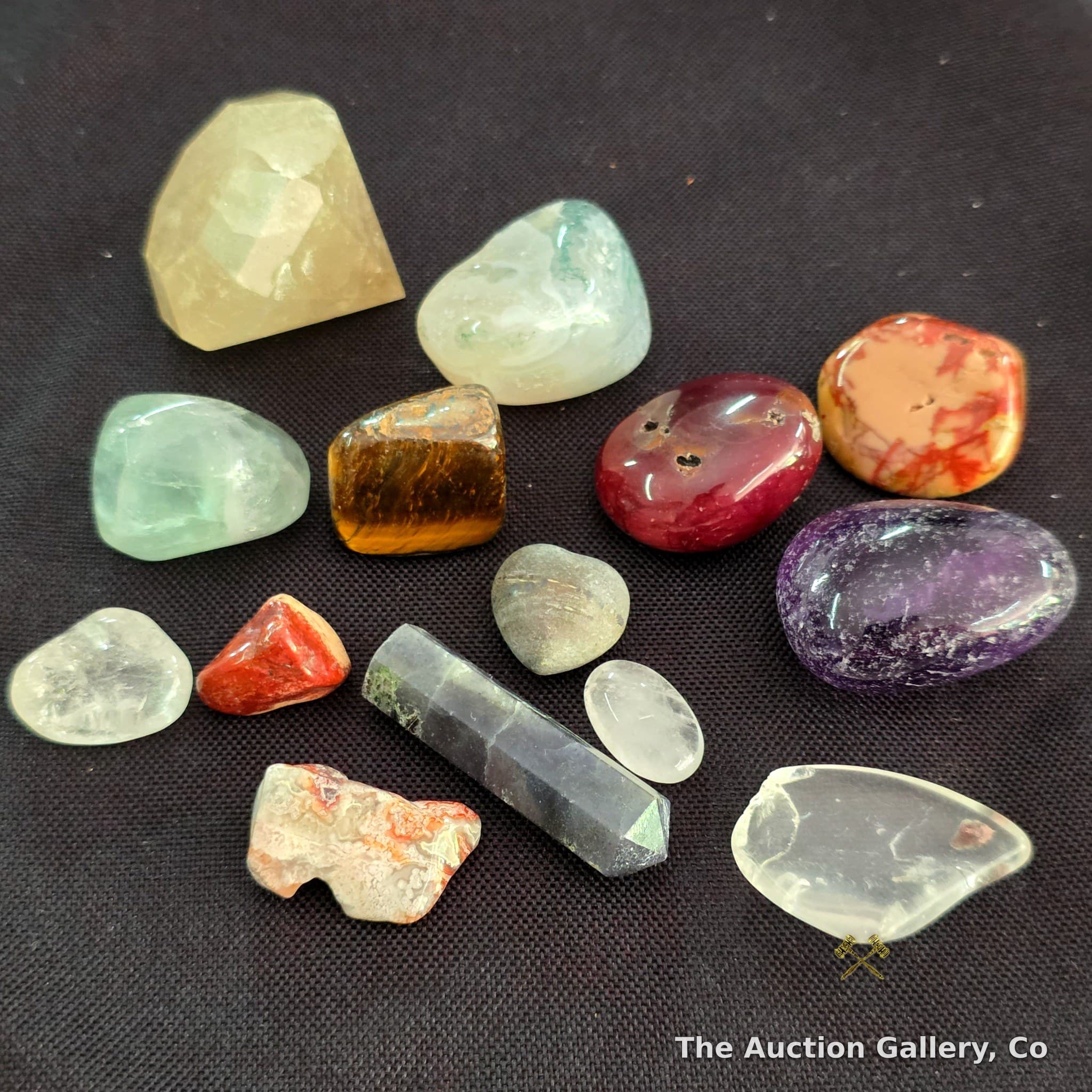 Mixed Crystal & Gemstone Lot of 14 Pieces