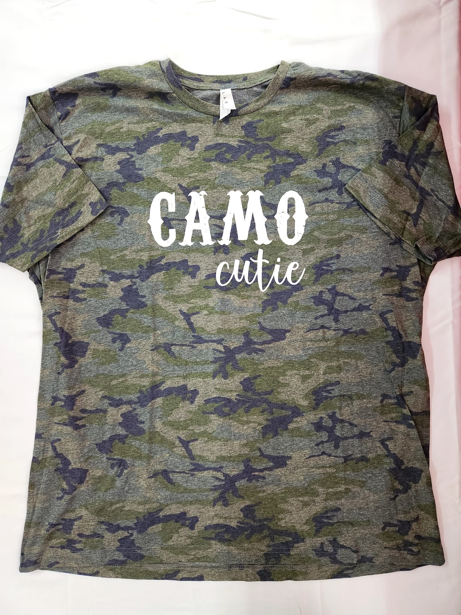 Camo Cutie Graphic T-Shirt, Size 2XL, Brand New