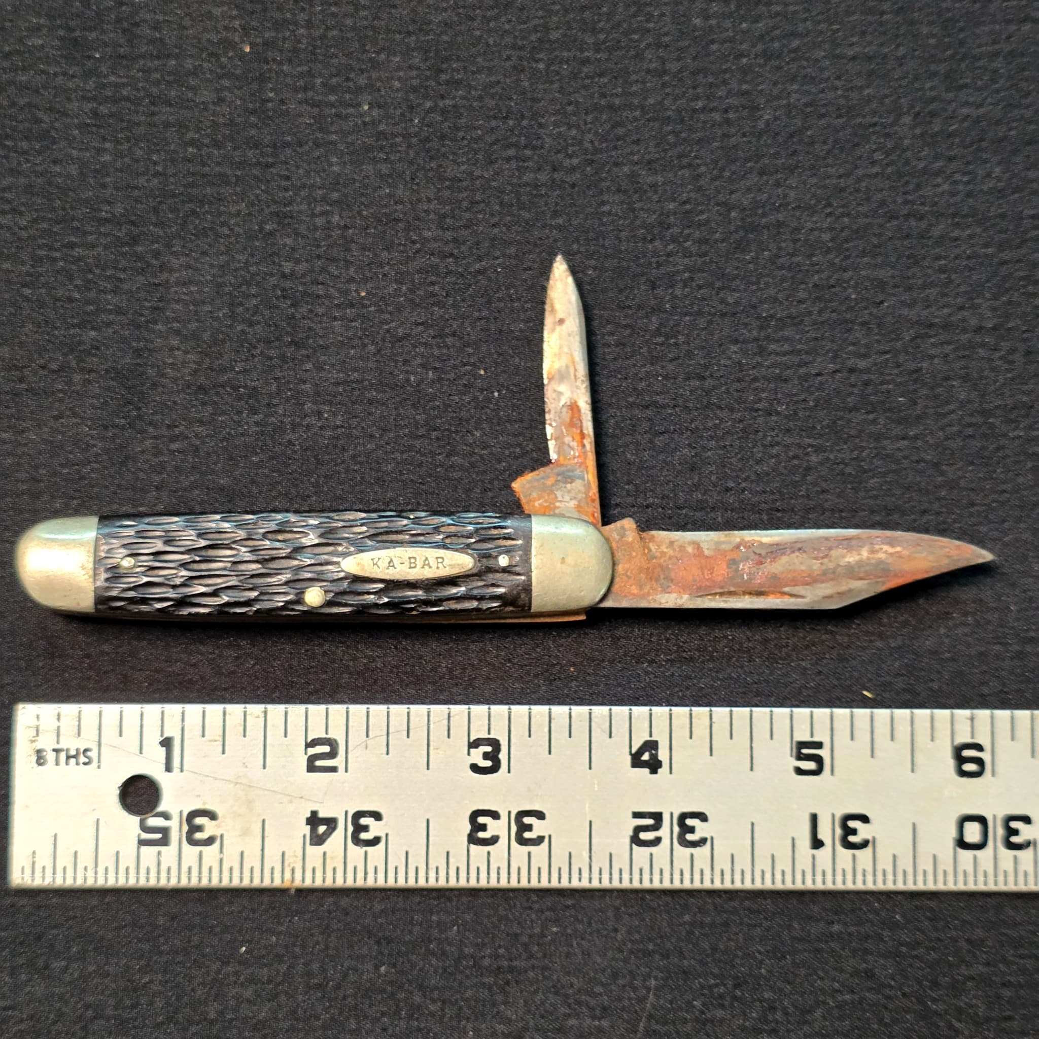 KA-BAR Two-Blade Folding Pocket Knife, Vintage