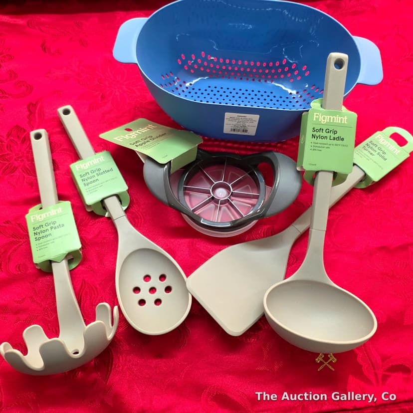 Figmint Kitchen Lot β Colander, Utensils & Apple Divider, 6 Pieces