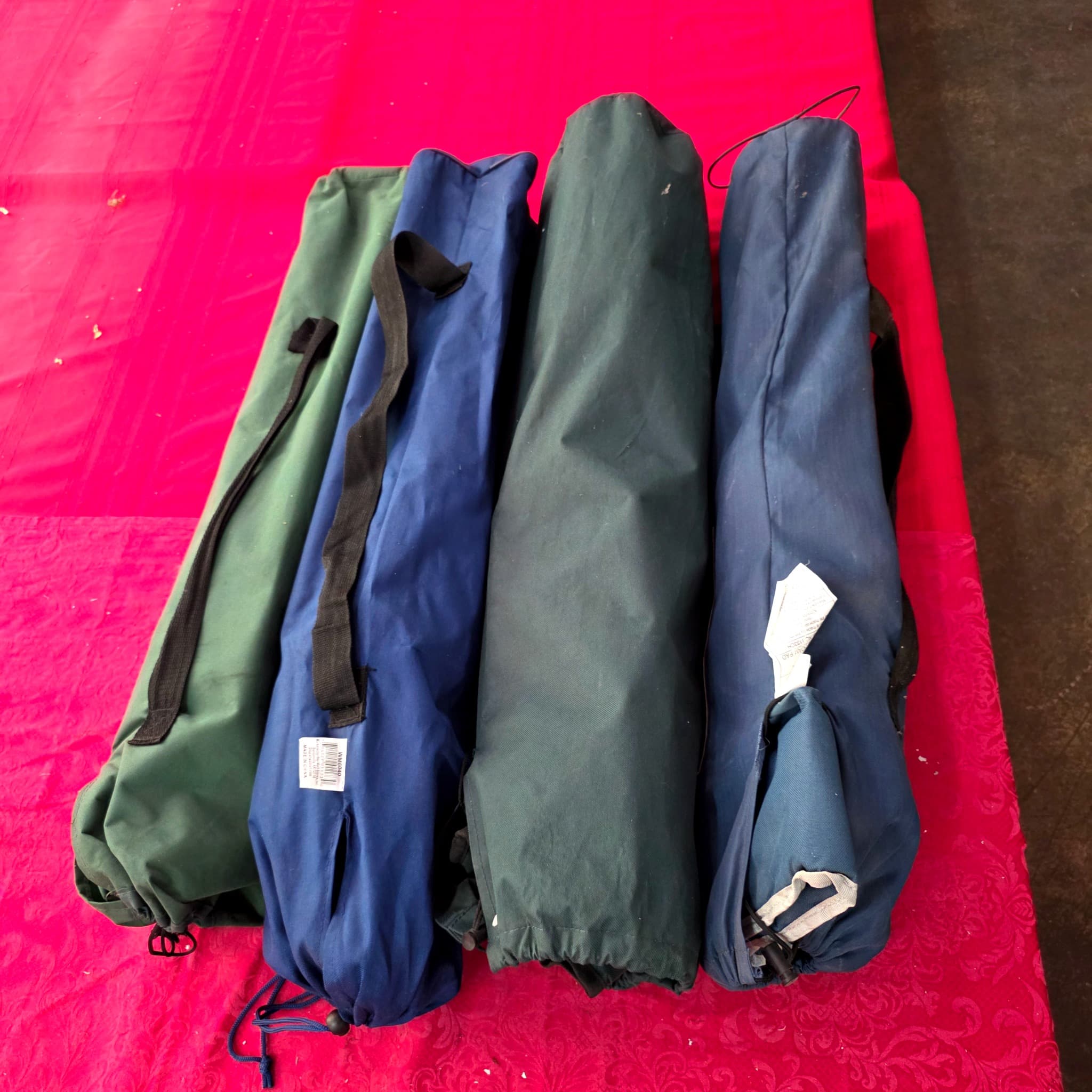 Lot of 4 Bag Chairs, Assorted Colors