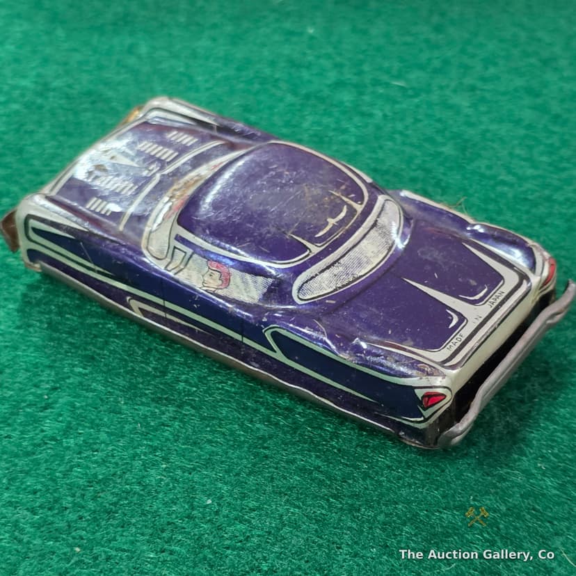 Vintage Made in Japan Tin Litho Toy Cars, Pair β photo 6