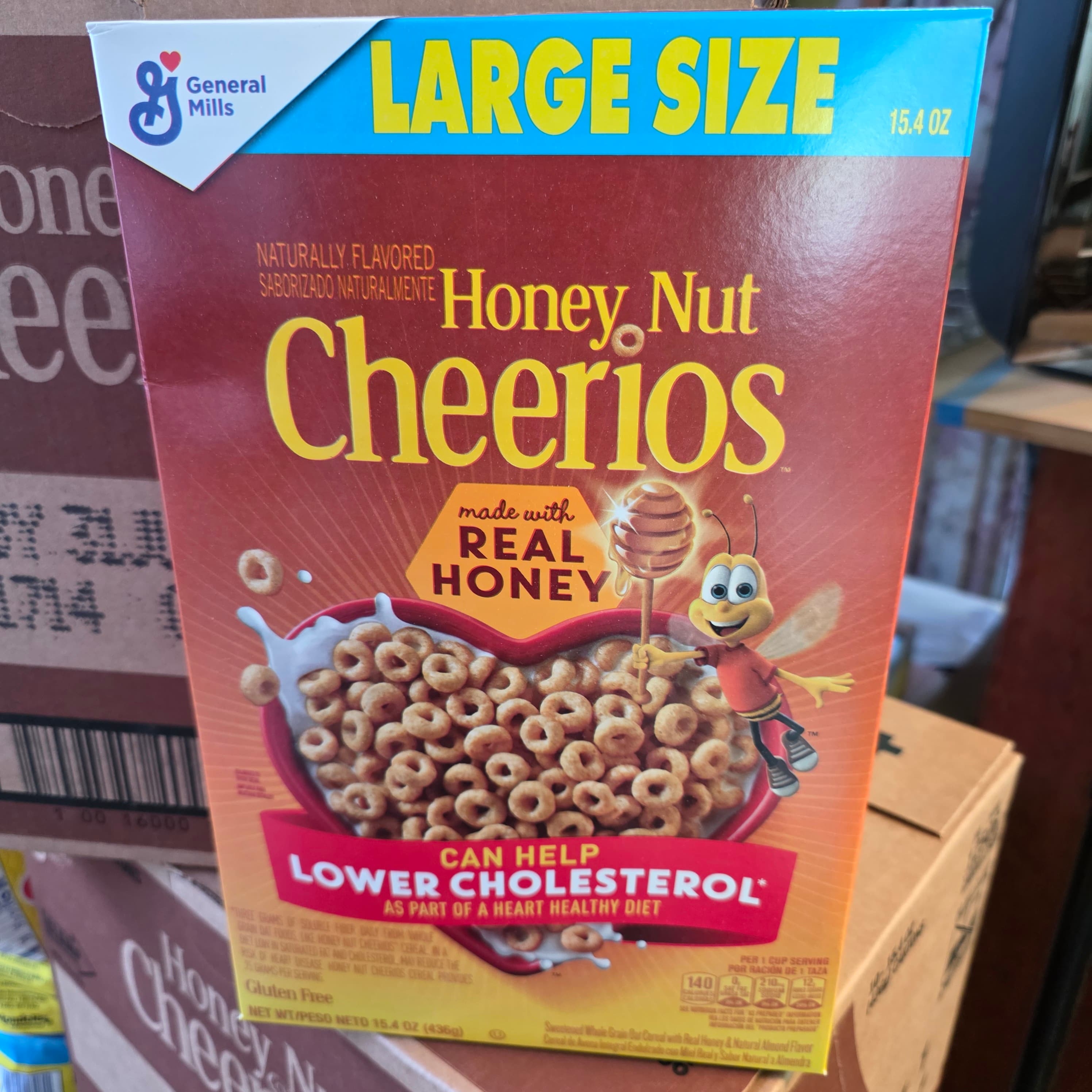 General Mills Honey Nut Cheerios, Large Size 15.4 oz