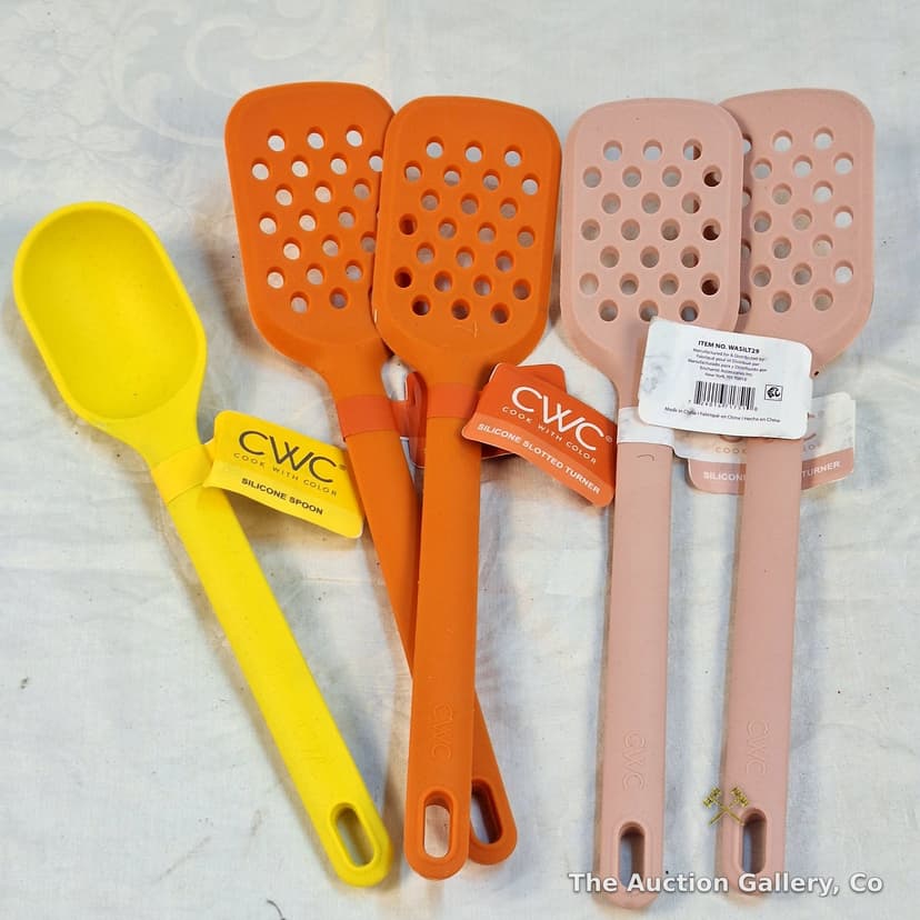 CWC Cook With Color Silicone Utensils, Set of 5