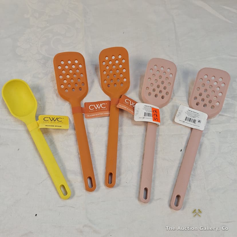 CWC Cook With Color Silicone Utensils, Set of 5 β photo 2
