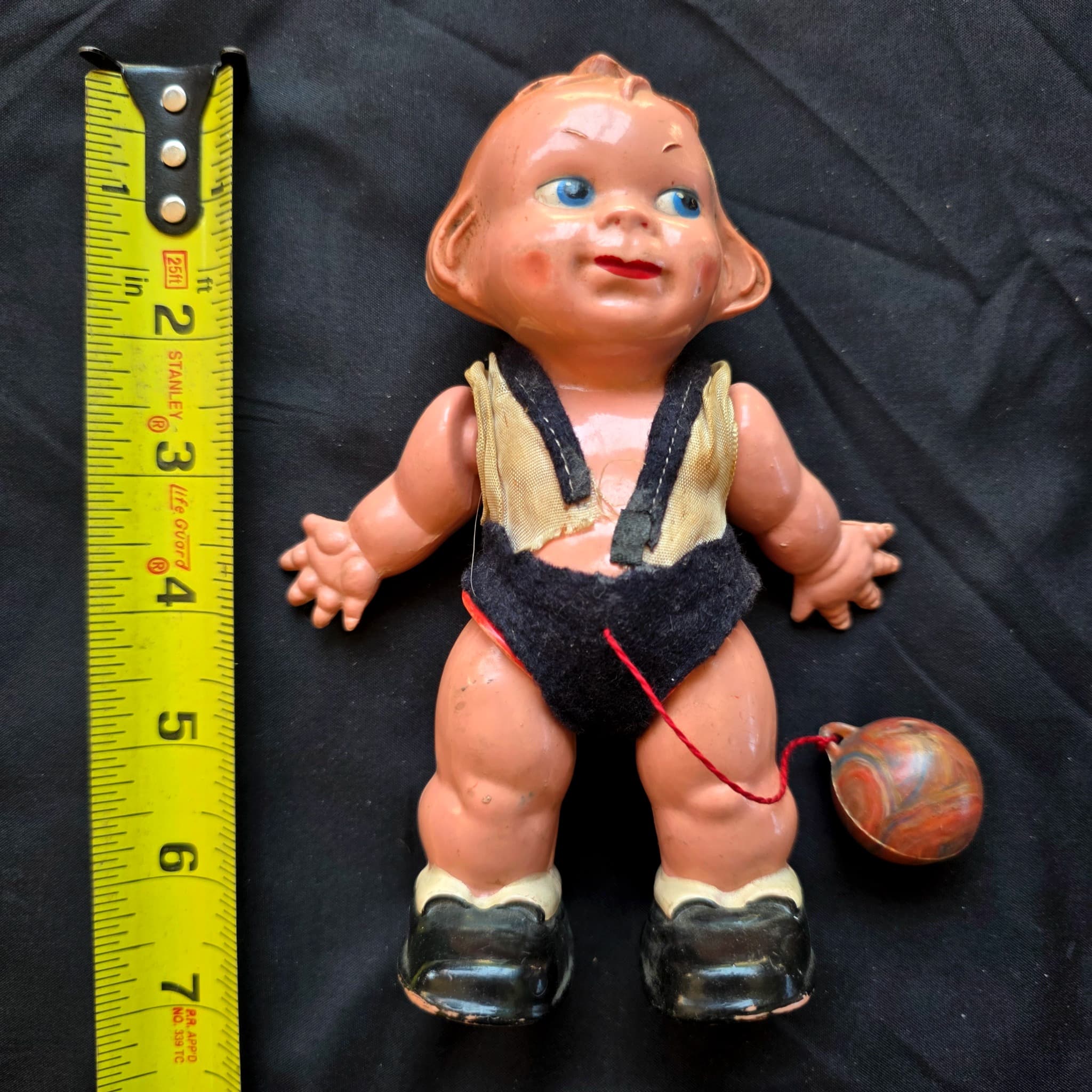 Vintage Edi Puppen Celluloid Ramp-Walking Doll, Germany