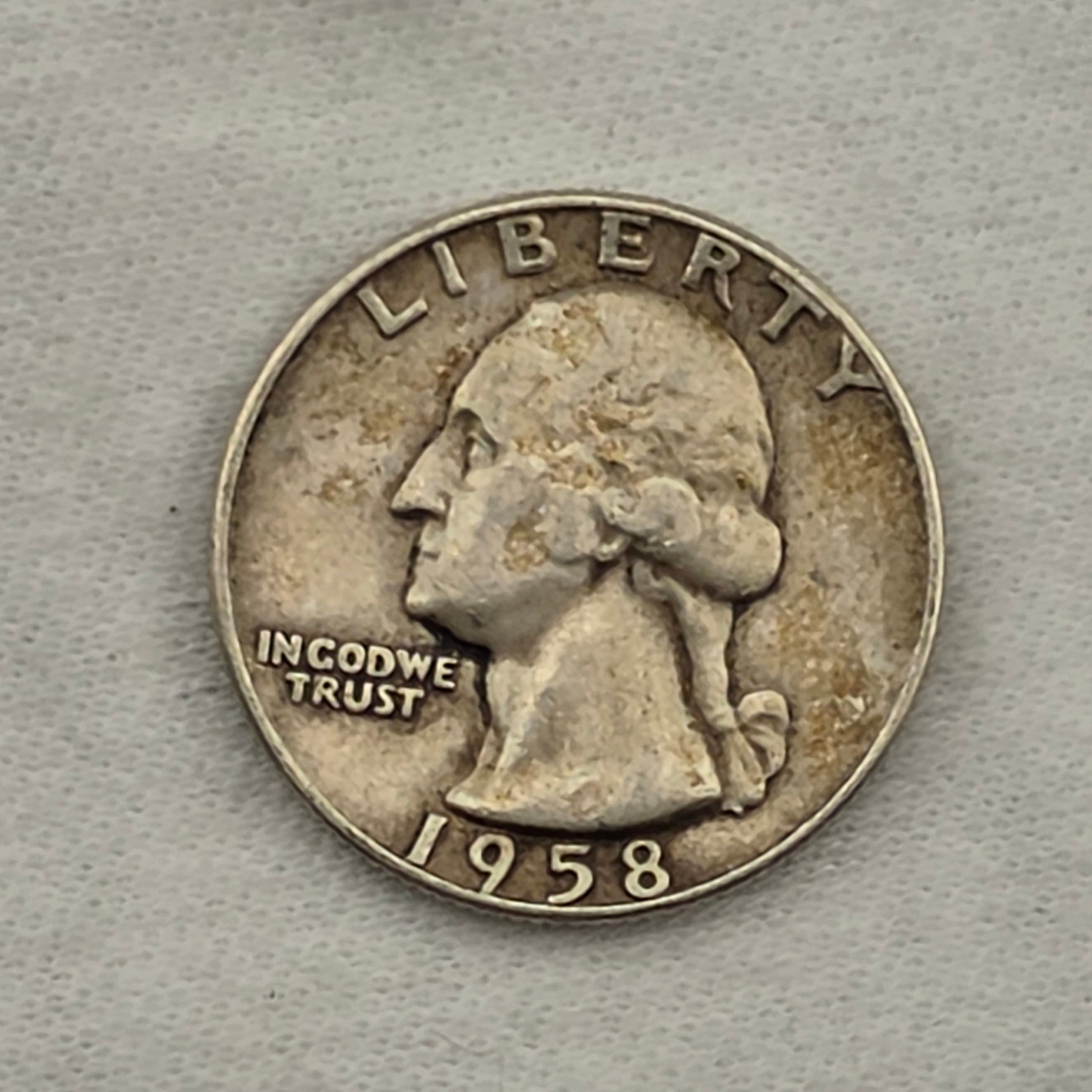 1958-D Washington Quarter, 90% Silver