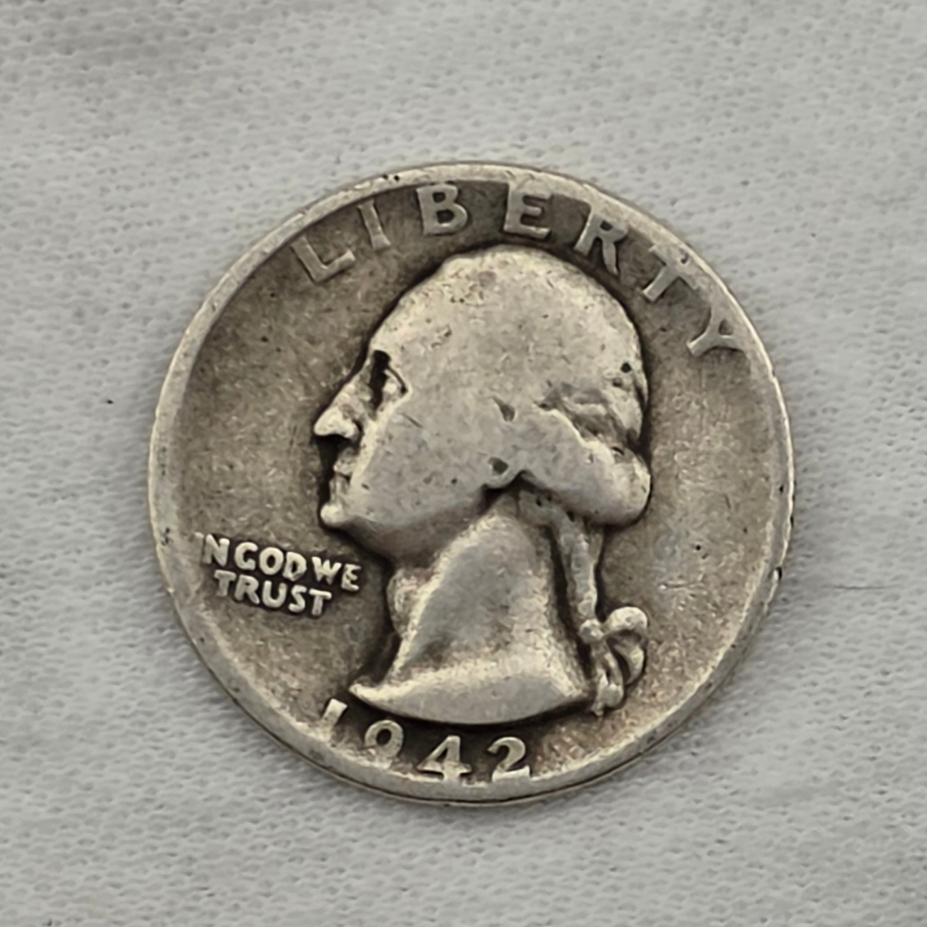 1942-D Washington Quarter, 90% Silver