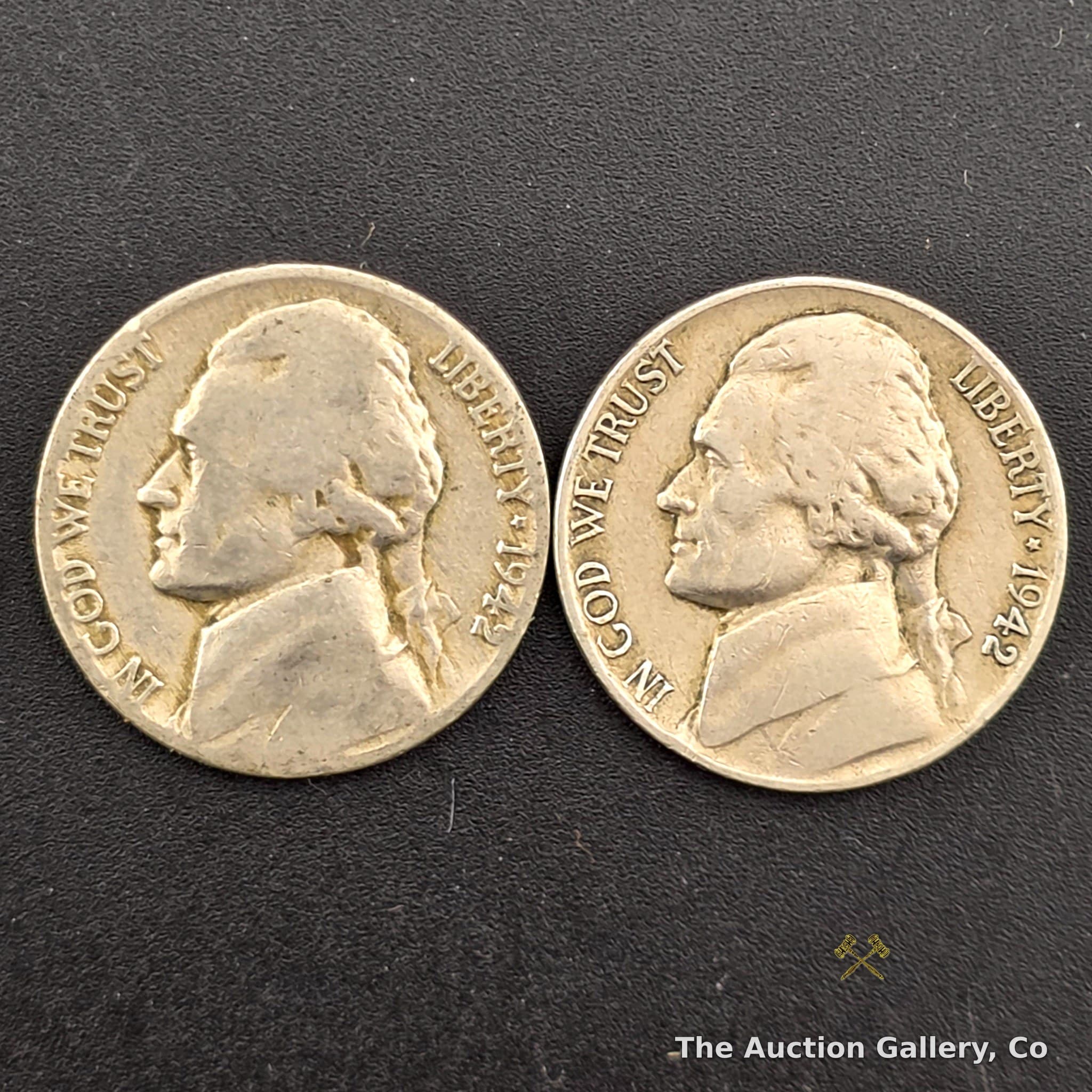 1942 Jefferson Nickels, Pair of 2