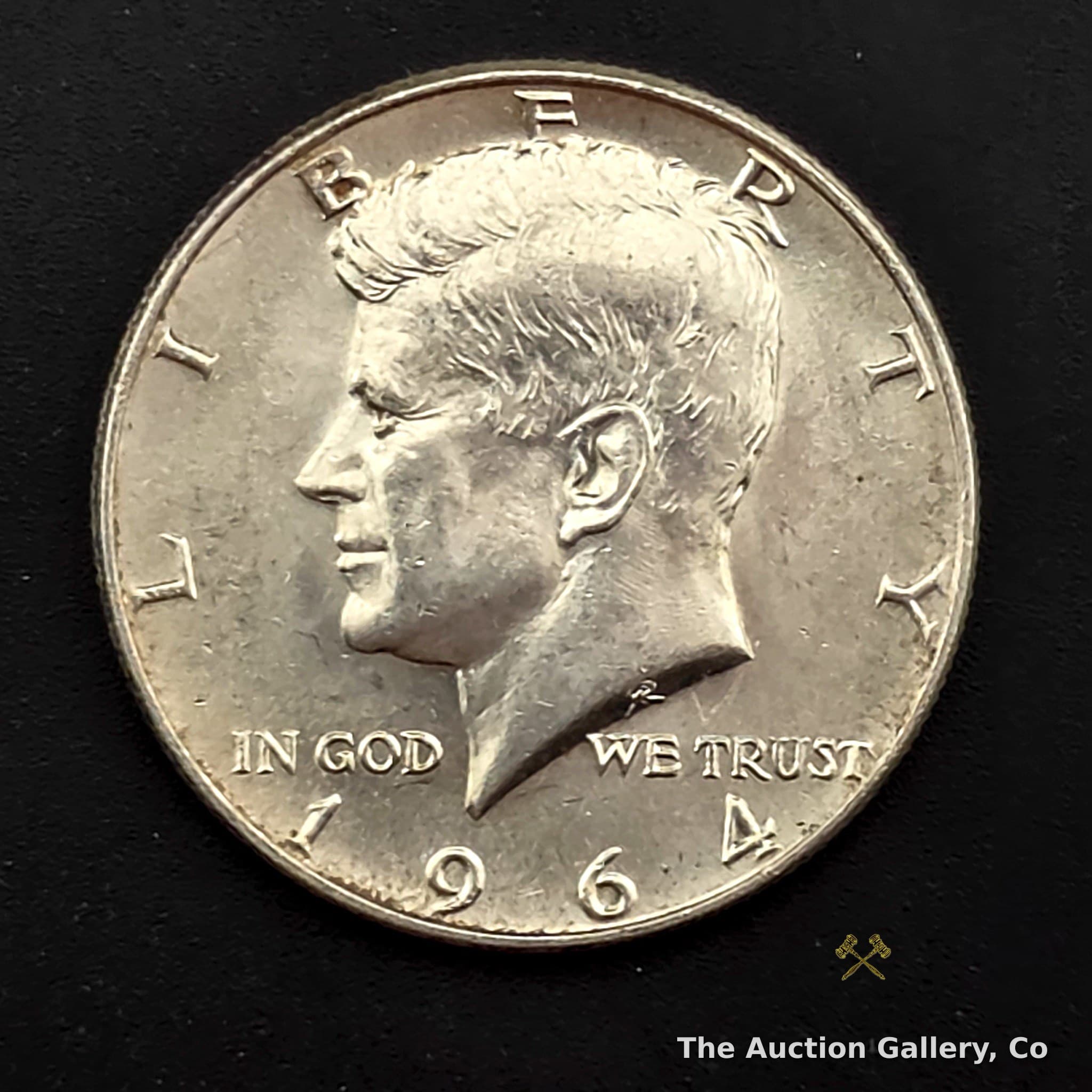 1964 Kennedy Half Dollar, 90% Silver