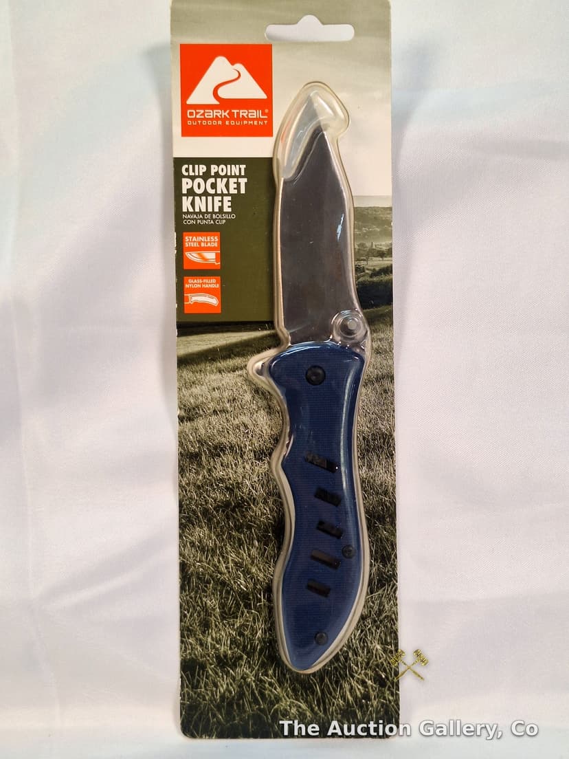 Ozark Trail Clip Point Folding Pocket Knife, New in Package
