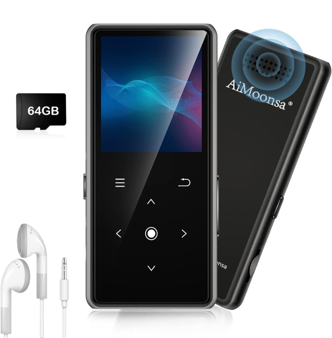 MP3 Music Player - Screen Display - 64GB (Black)