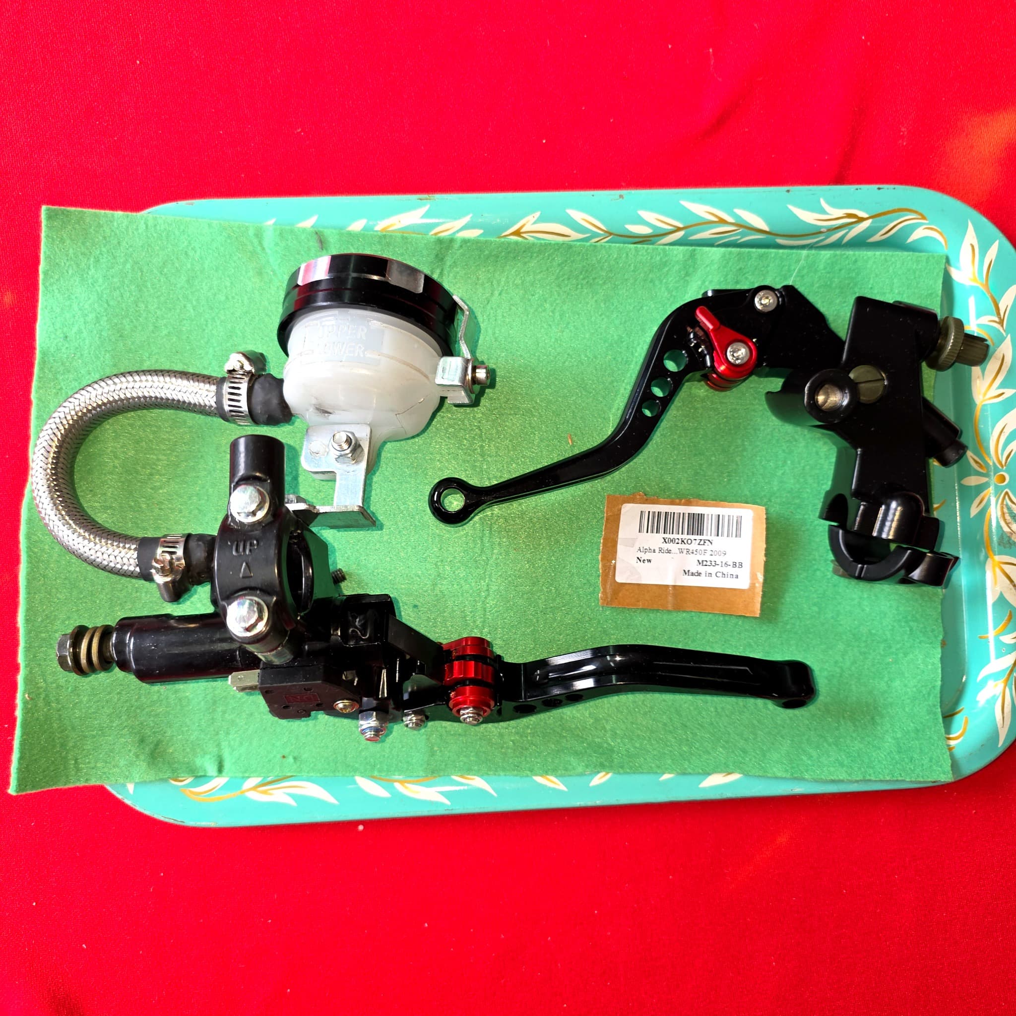 Motorcycle Brake & Clutch Master Cylinder Lever Set, New