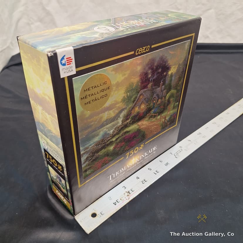 Mixed Lot: Kinkade Puzzle, Ertl Airplane, Card Shuffler โ photo 2