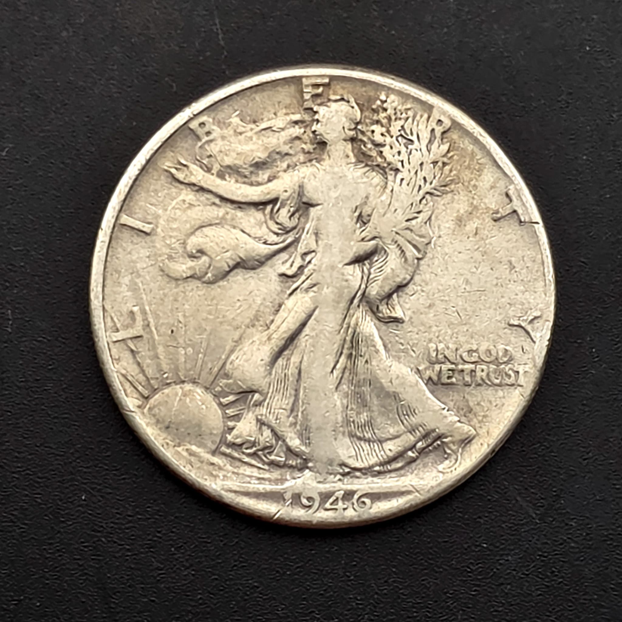 1946 Walking Liberty Half Dollar, 90% Silver