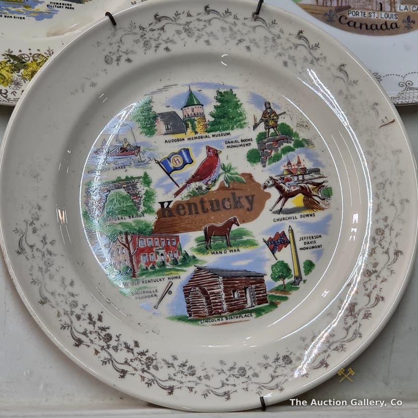 Vintage State & Travel Souvenir Collector Plates, Lot of 17 β photo 3