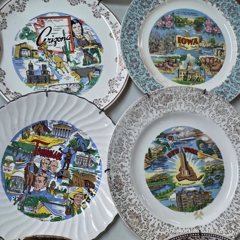 Vintage State & Travel Souvenir Collector Plates, Lot of 17 β photo 6