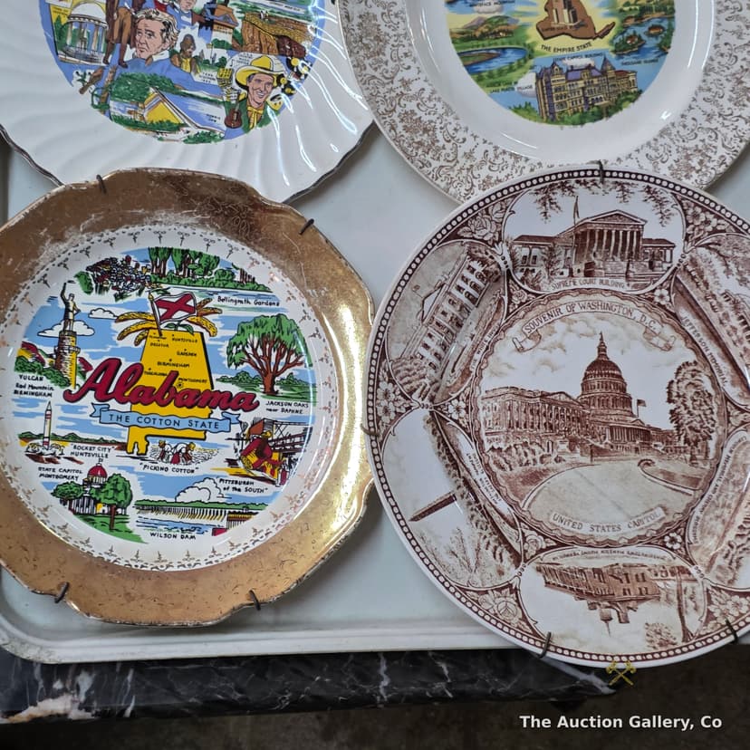 Vintage State & Travel Souvenir Collector Plates, Lot of 17 β photo 7