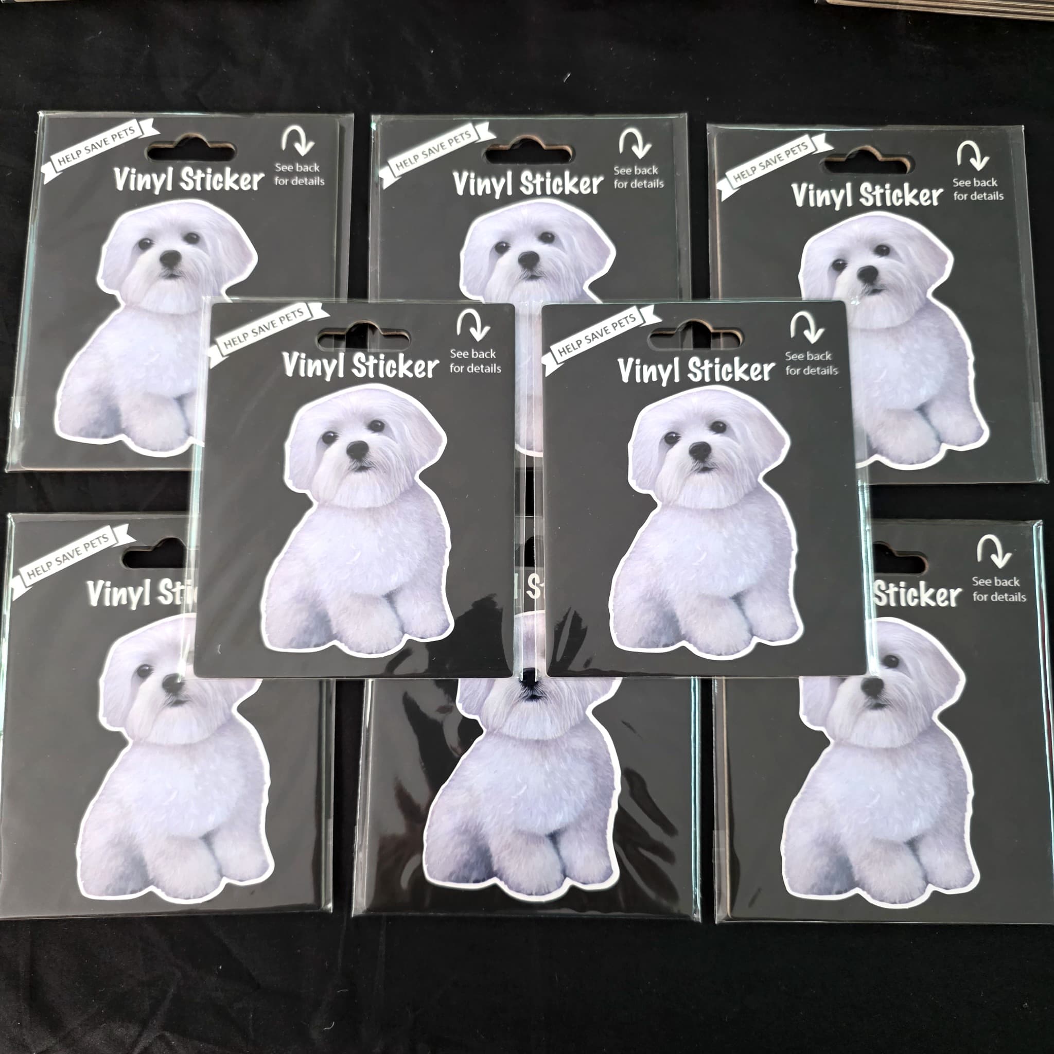 Maltese Dog Vinyl Stickers, Lot of New Packaged Stickers