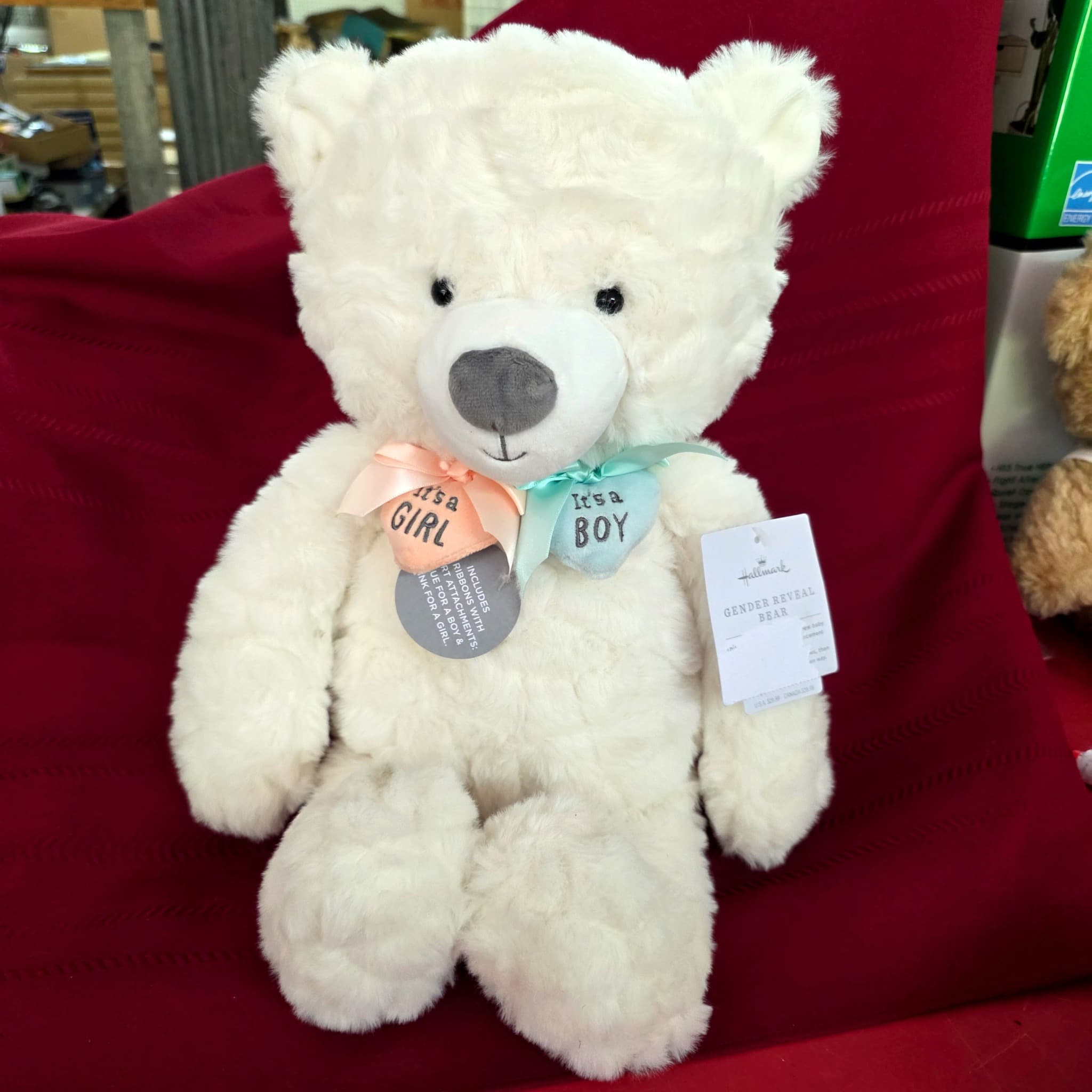 Hallmark Gender Reveal Plush Teddy Bear, 17"