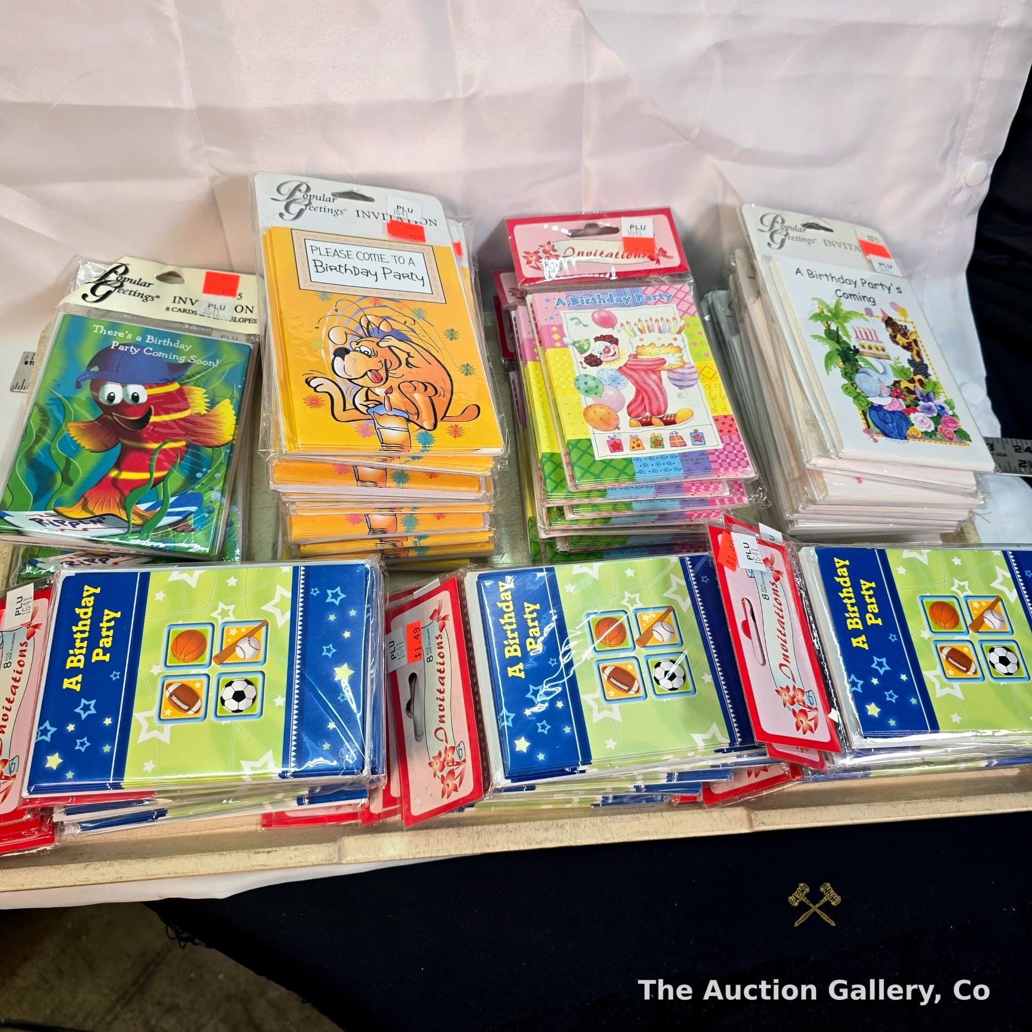 Large Lot of Birthday Party Invitation Card Packs, Mixed Designs