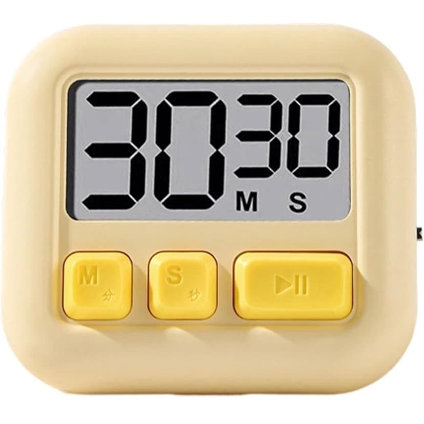 Cooking Timers for Kitchen Magnetic Clear LCD Display Two-Way Countdown (Yellow) โ photo 6