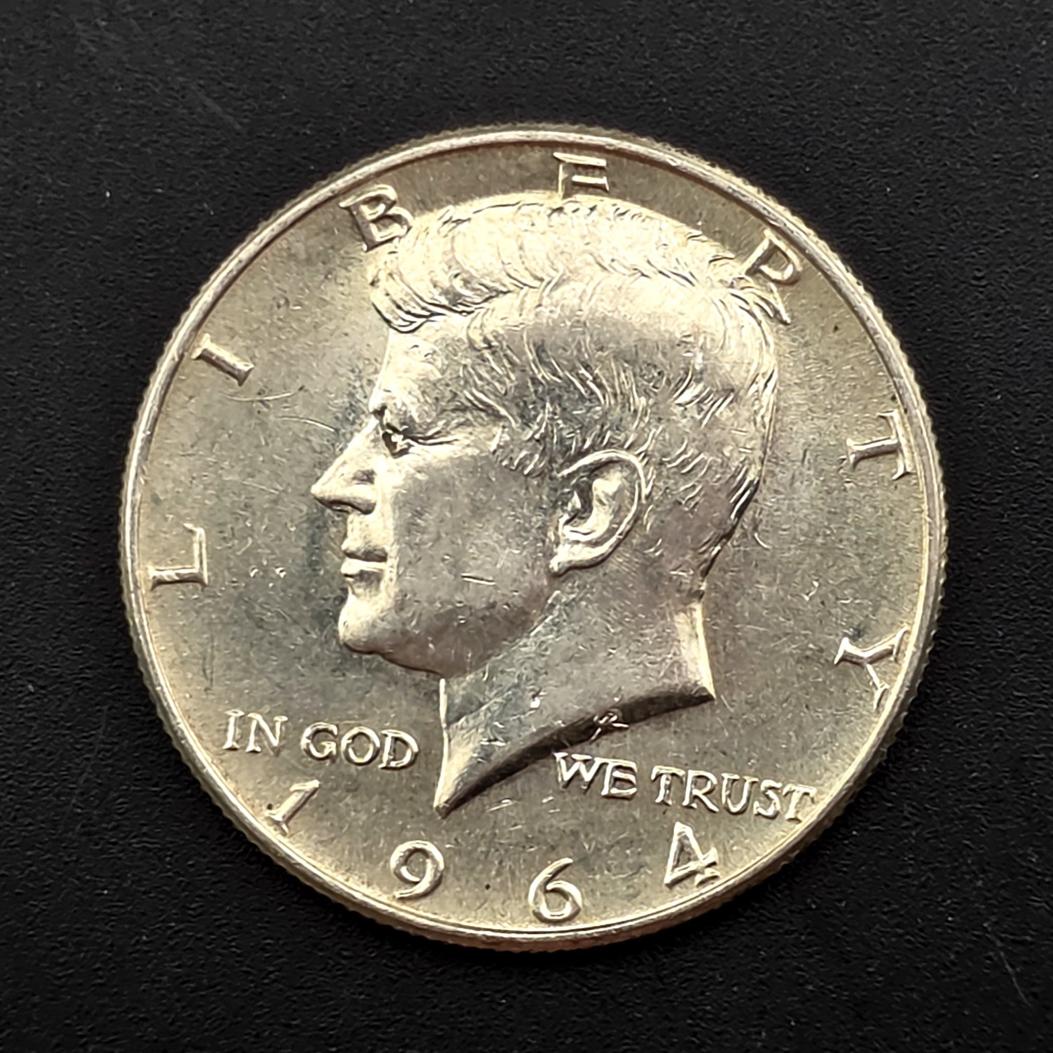 1964 Kennedy Half Dollar, 90% Silver