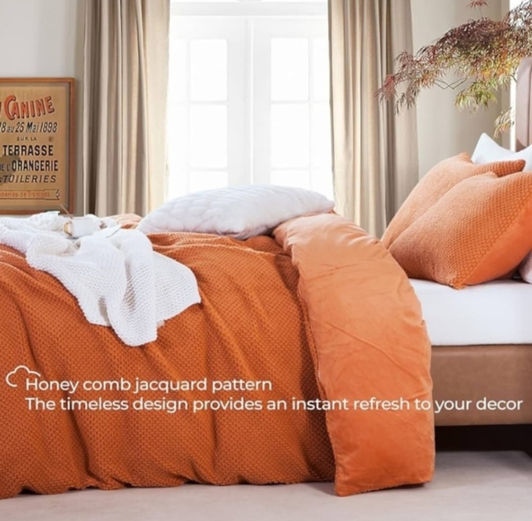 Duvert Cover Set - Burnt Orange (Cover & 2 Pillow Cases)