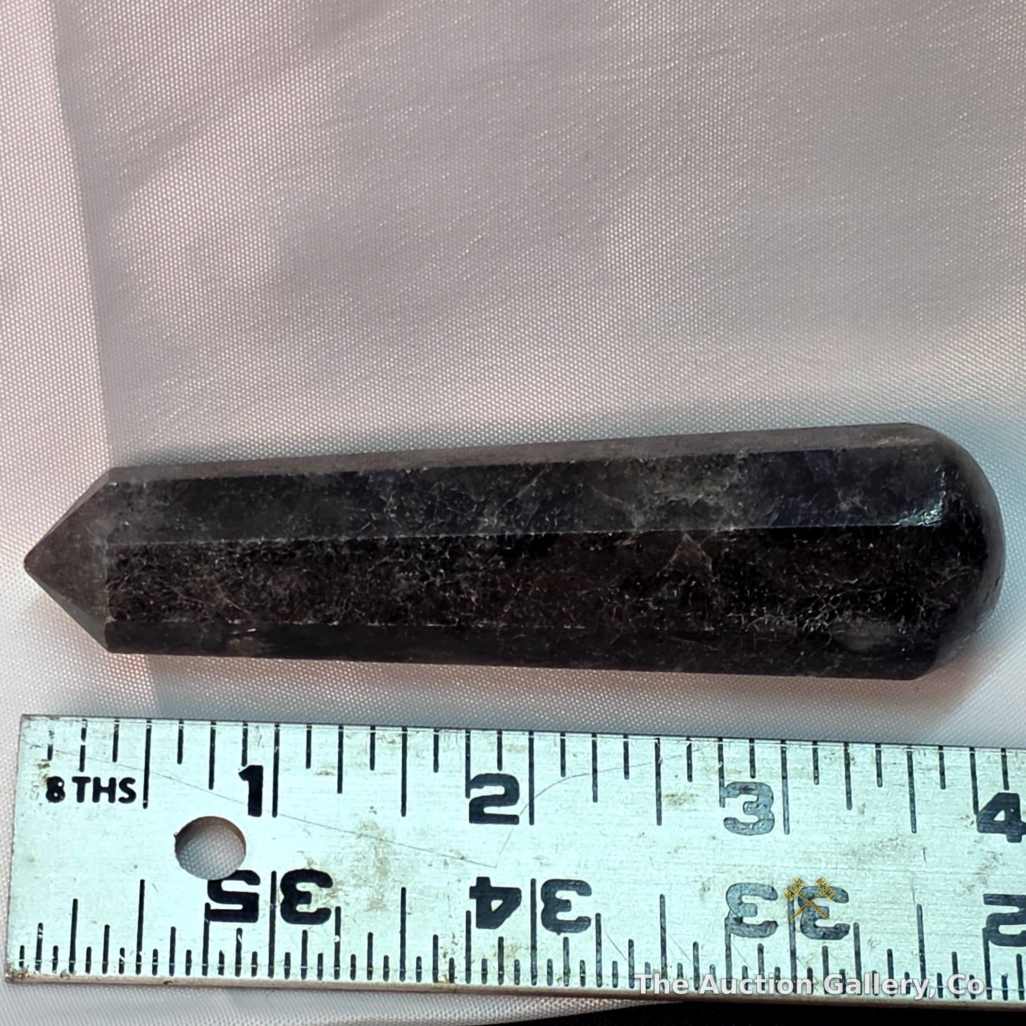 Dark Smoky Quartz Polished Crystal Wand Point