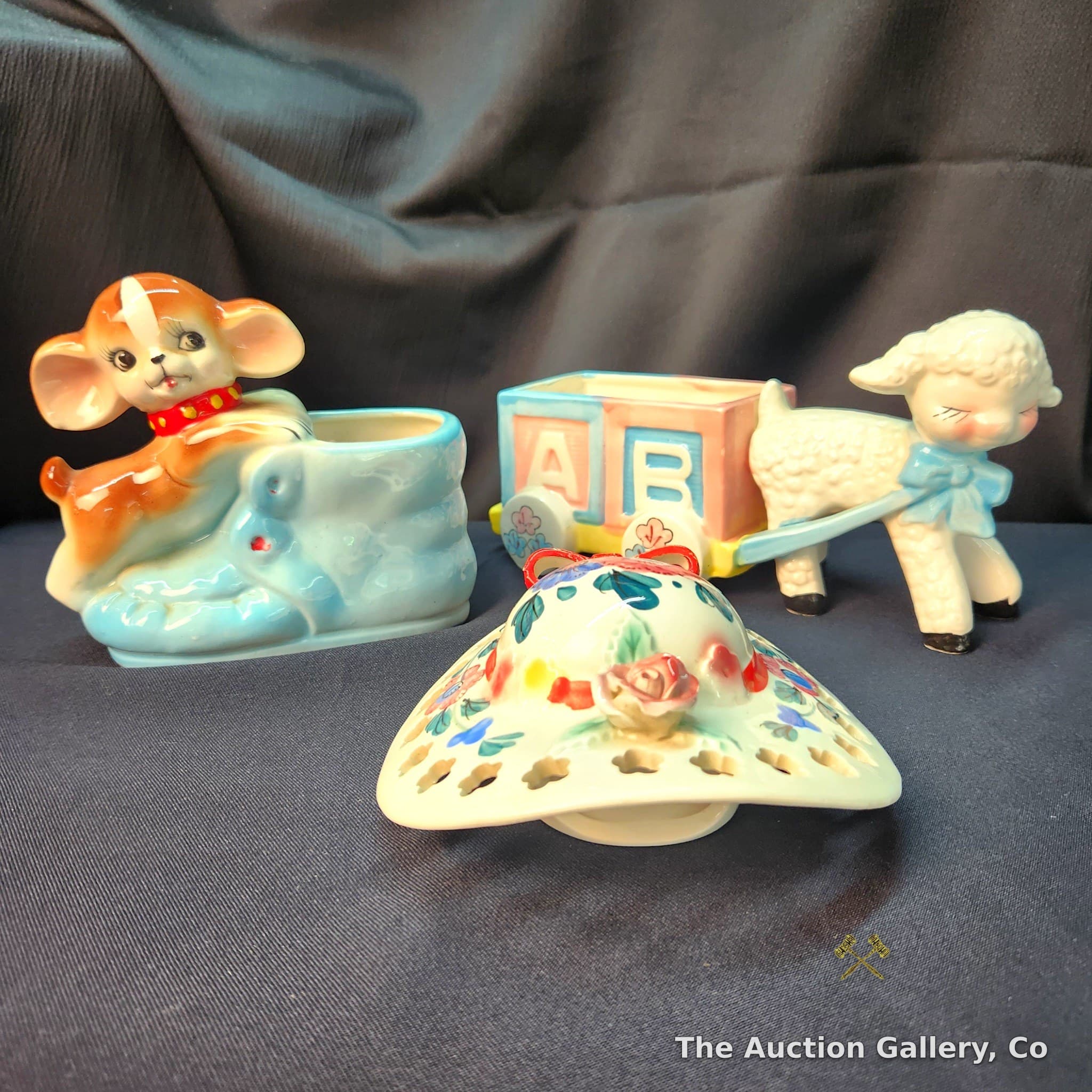 Vintage Ceramic Nursery Figurines, Set of 3