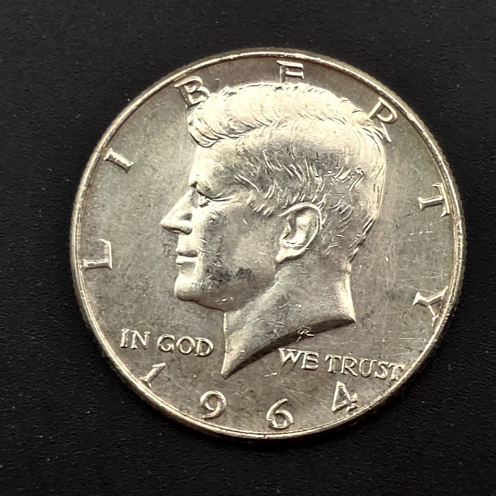 1964 Kennedy Half Dollar, 90% Silver