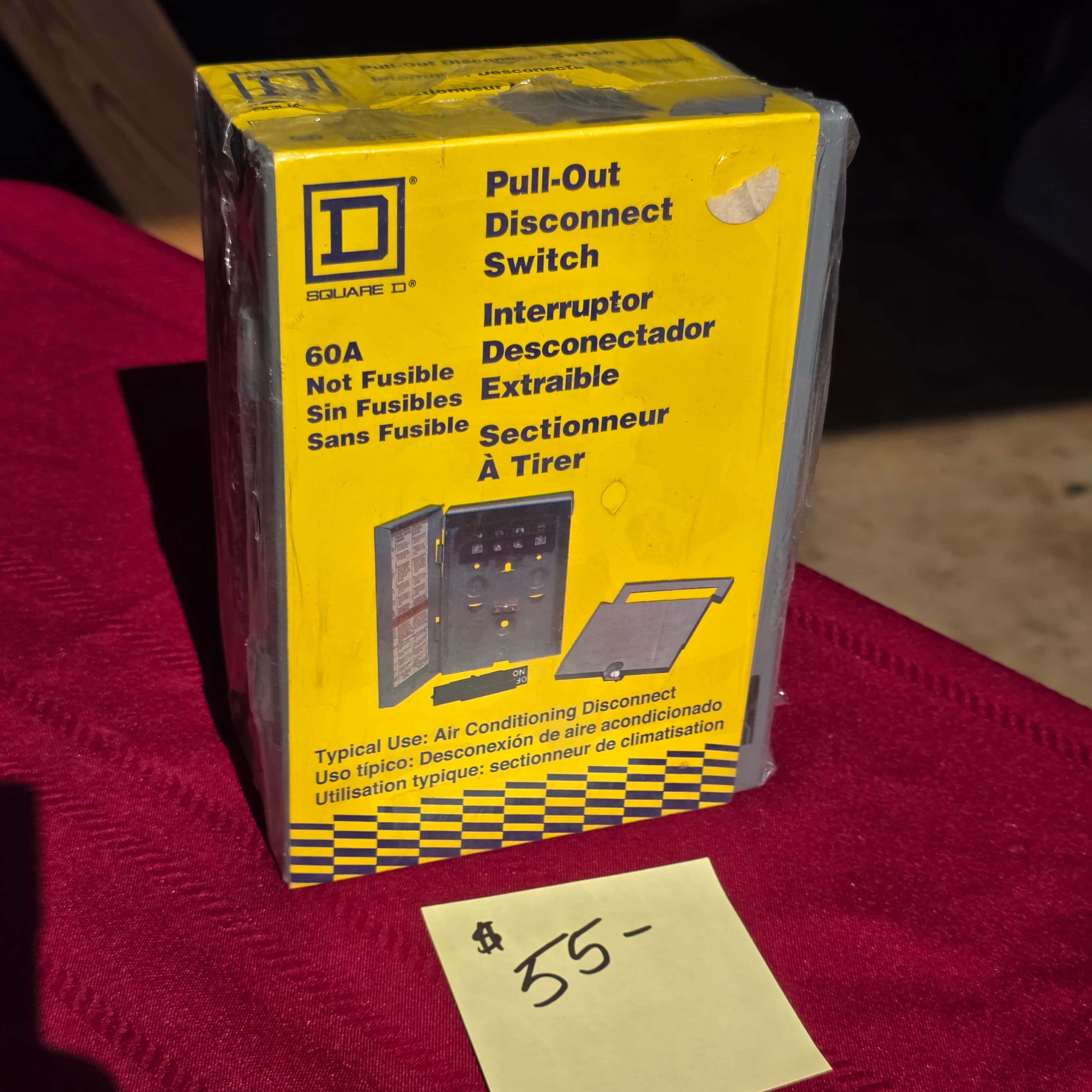 Square D UFP222R 60A Pull-Out Disconnect Switch, New in Box