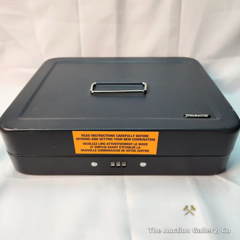 SteelMaster Combination Lock Cash Box with Coin Tray
