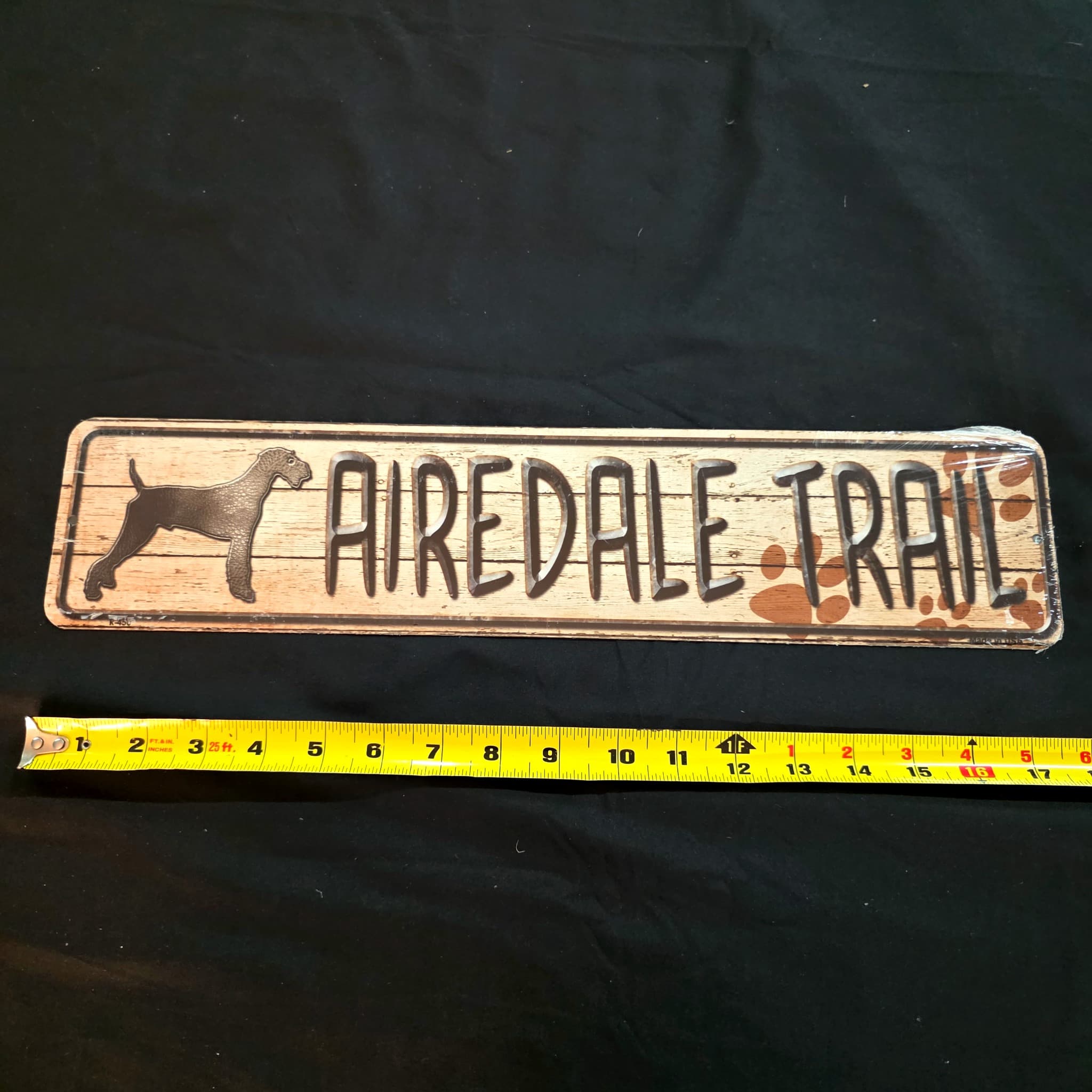 Airedale Trail Metal Street Sign, 18"