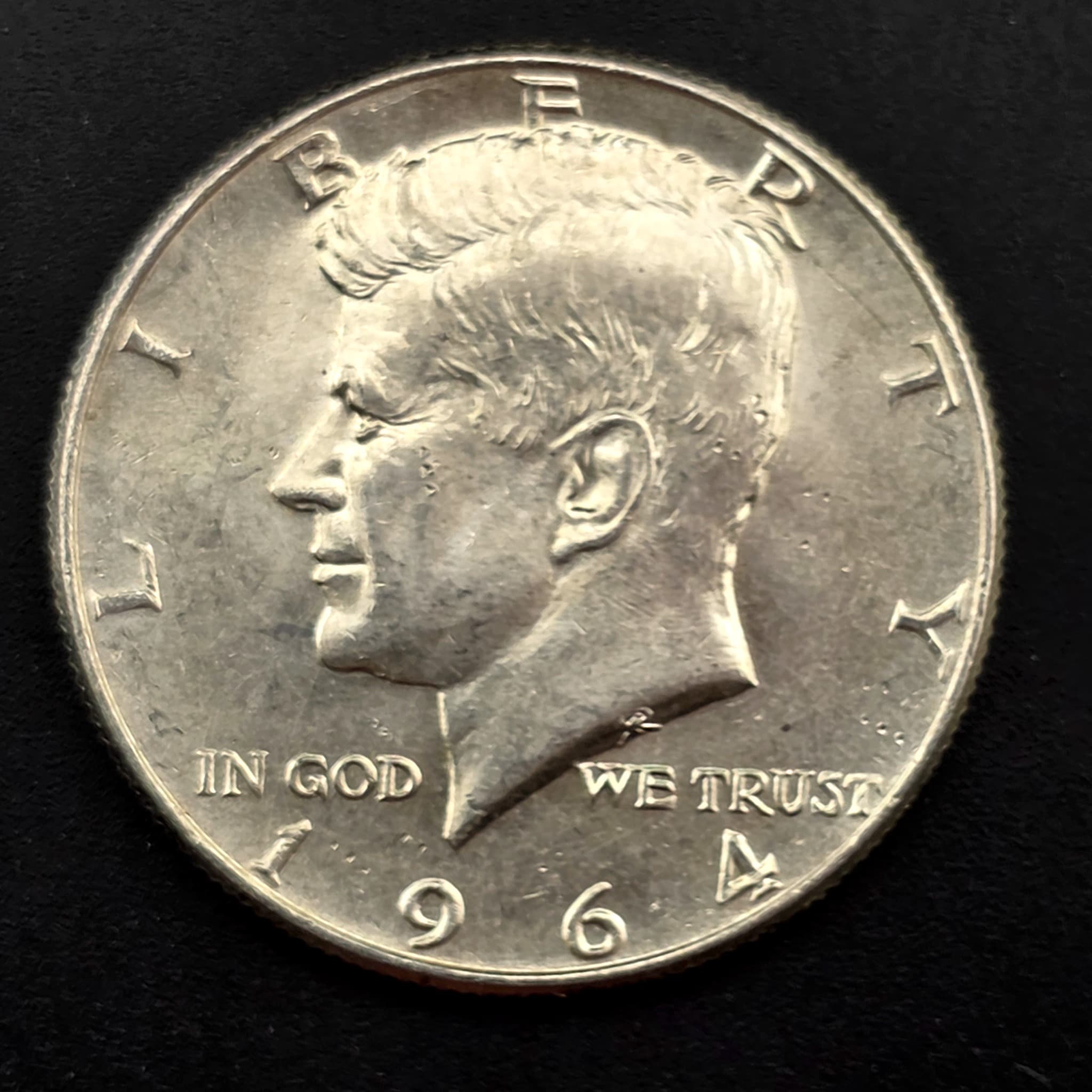 1964 Kennedy Half Dollar, 90% Silver