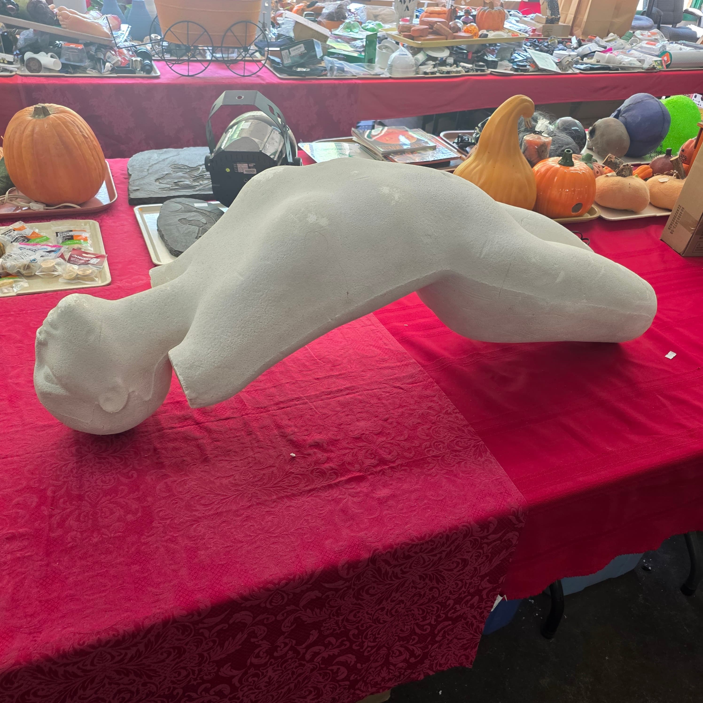 White Foam Sculpture, 42 inches Long
