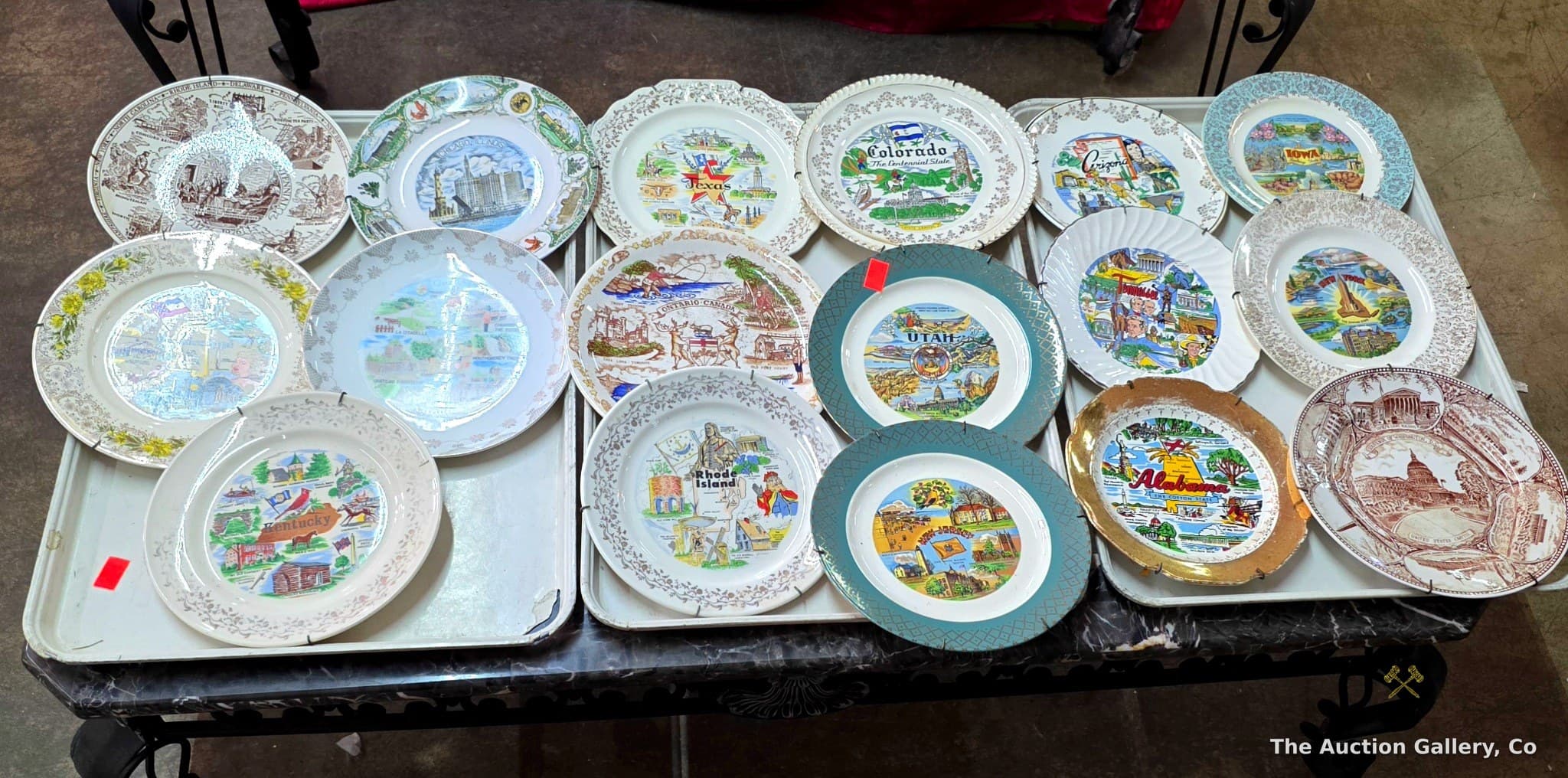 Vintage State & Travel Souvenir Collector Plates, Lot of 17