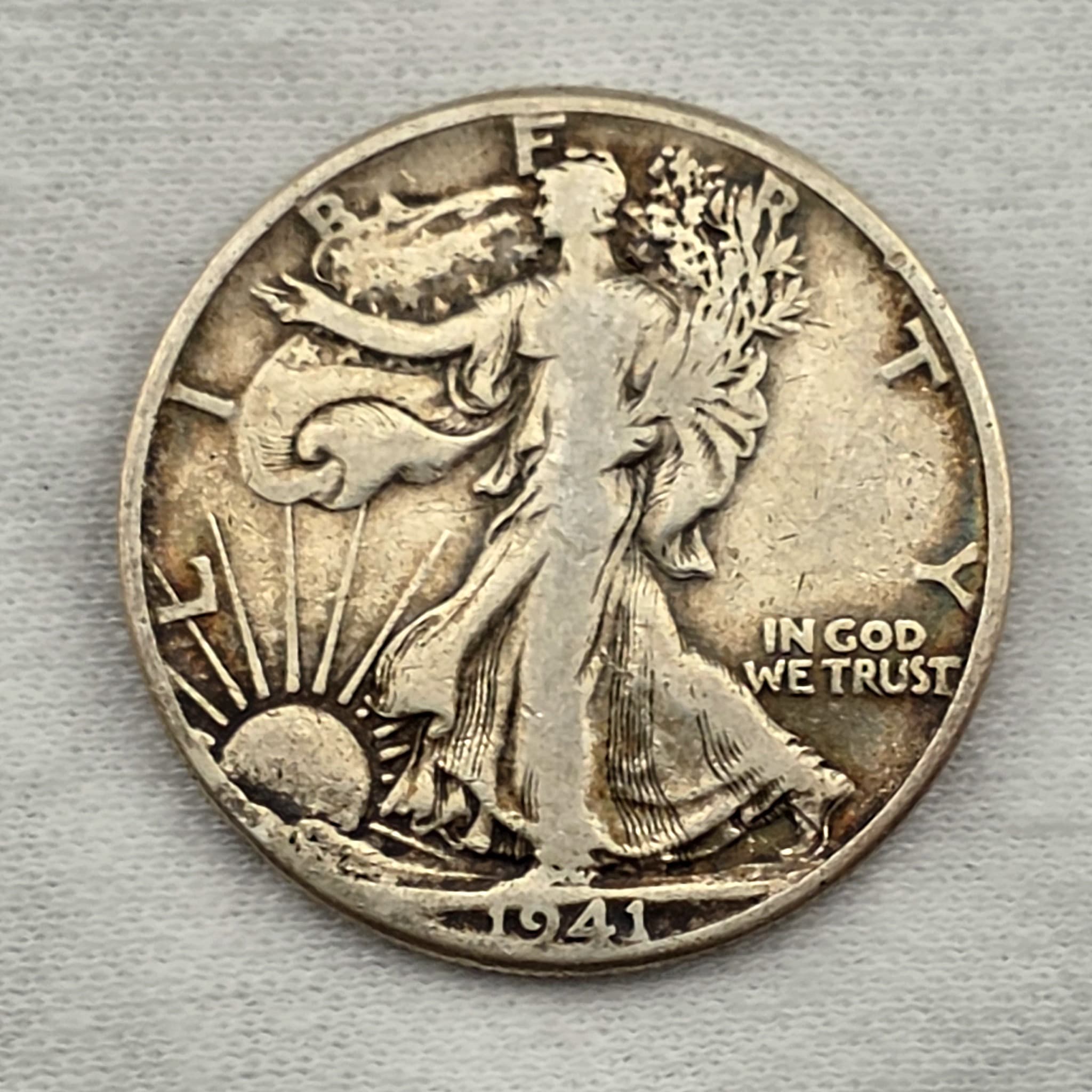1941 Walking Liberty Half Dollar, 90% Silver