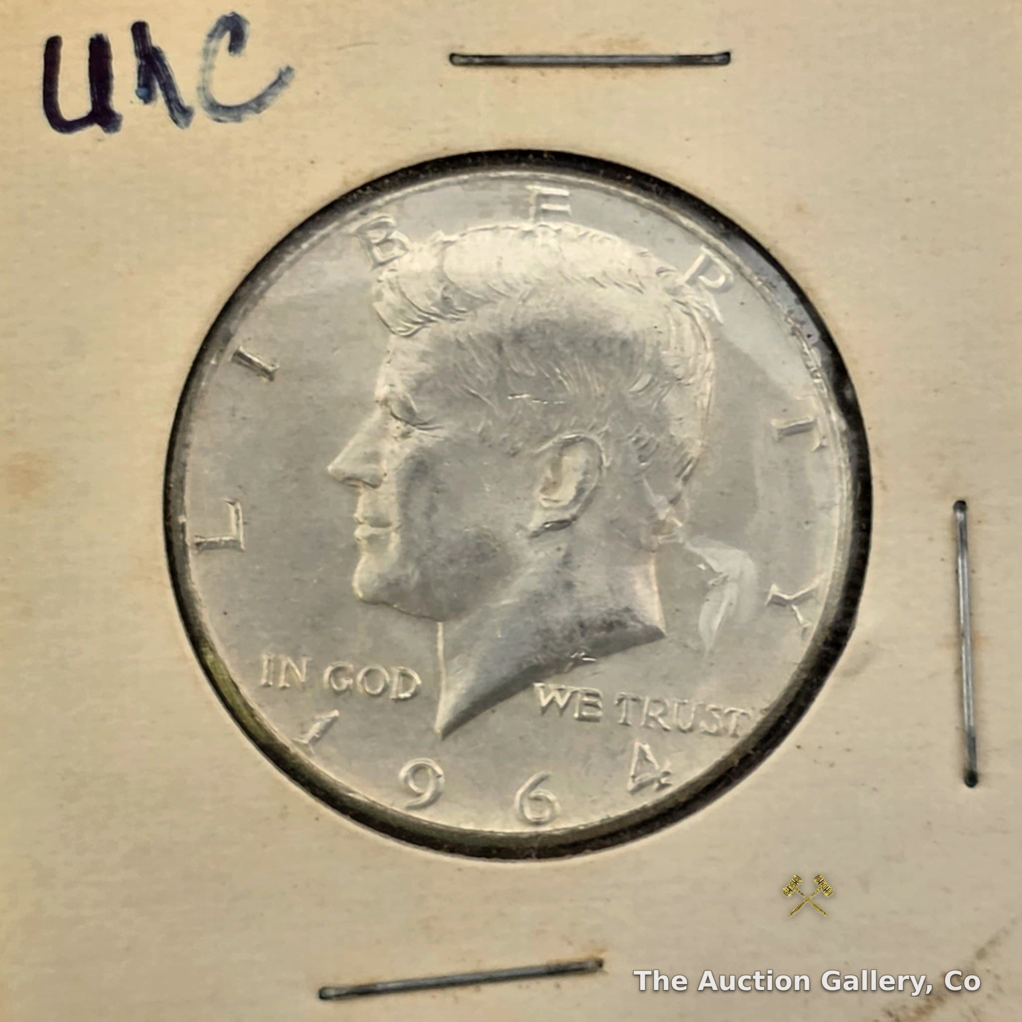 1964 Kennedy Half Dollar, 90% Silver, UNC