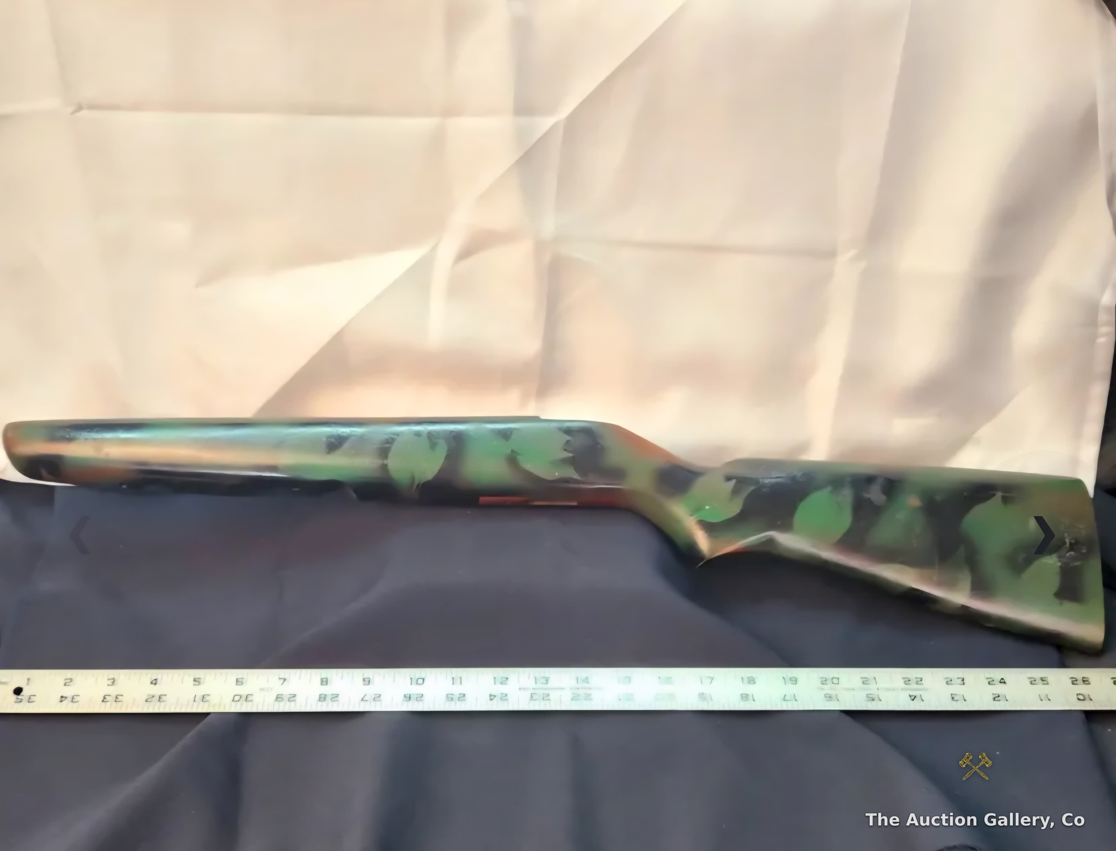 Camo-Painted Wood Rifle Stock, Approx. 28"