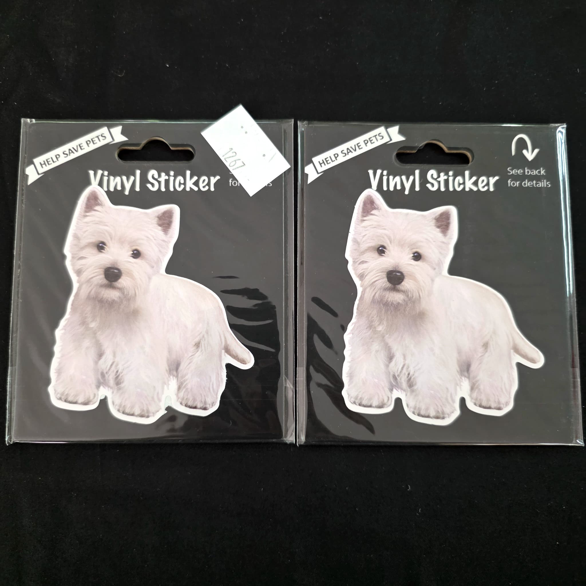 West Highland Terrier Vinyl Sticker, Set of 2