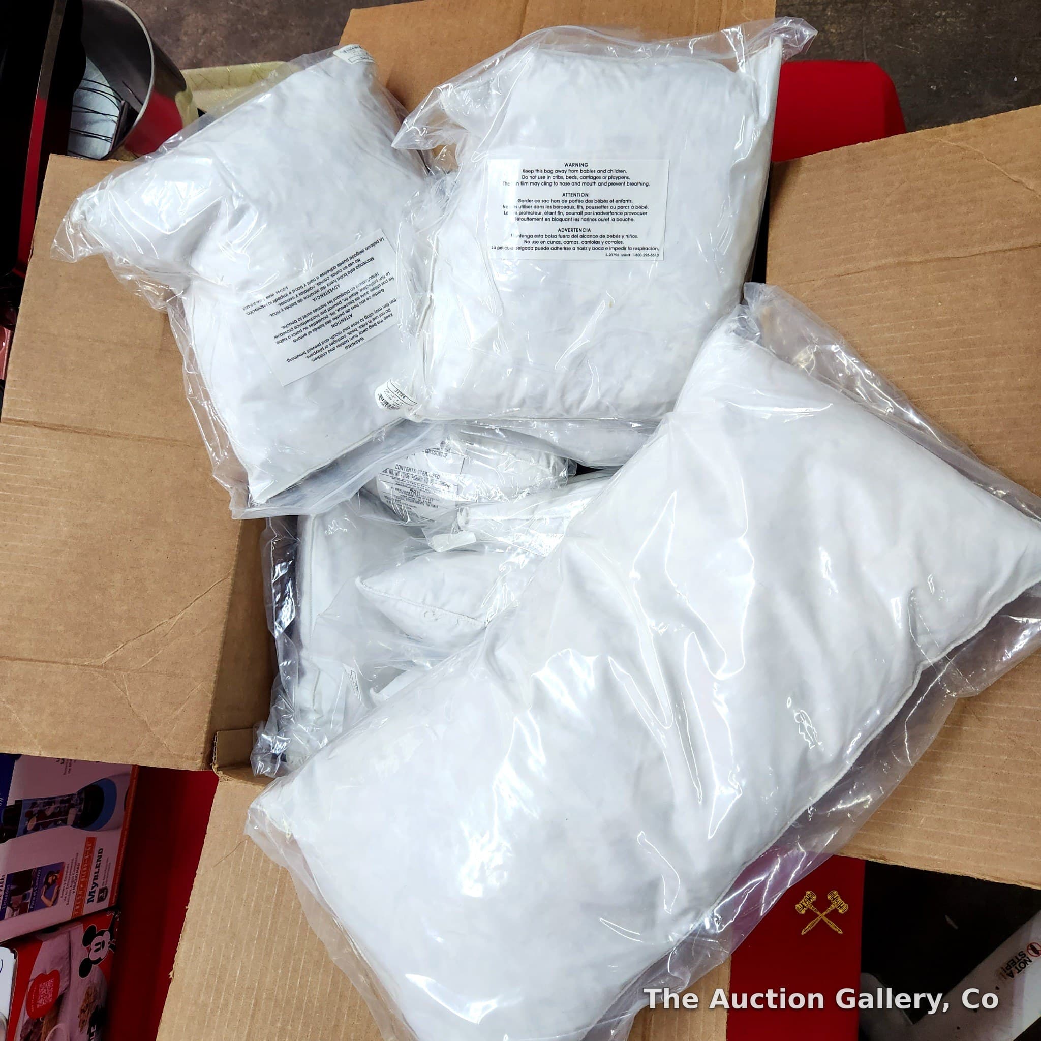 Feather & Down Pillow Lot, 11 Pieces New in Packaging