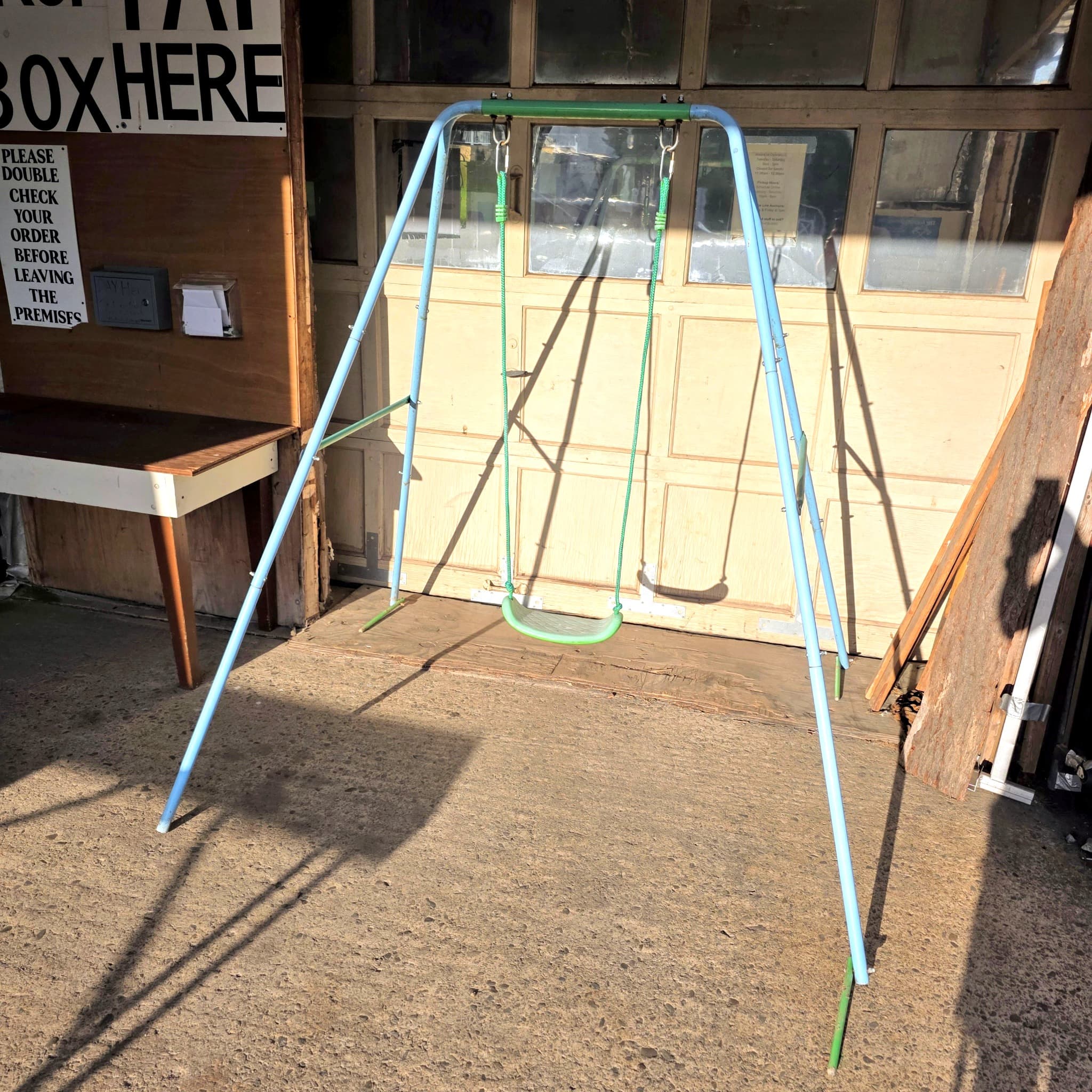 Child's Outdoor Swing Set, 6 Ft Tall