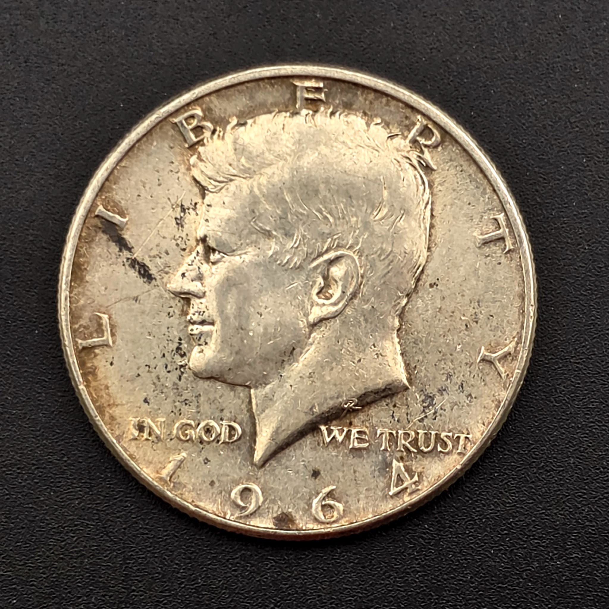 1964 Kennedy Half Dollar, 90% Silver